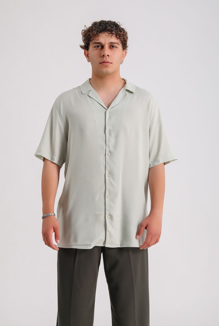 Basic Premium Oversize Gömlek - Bej