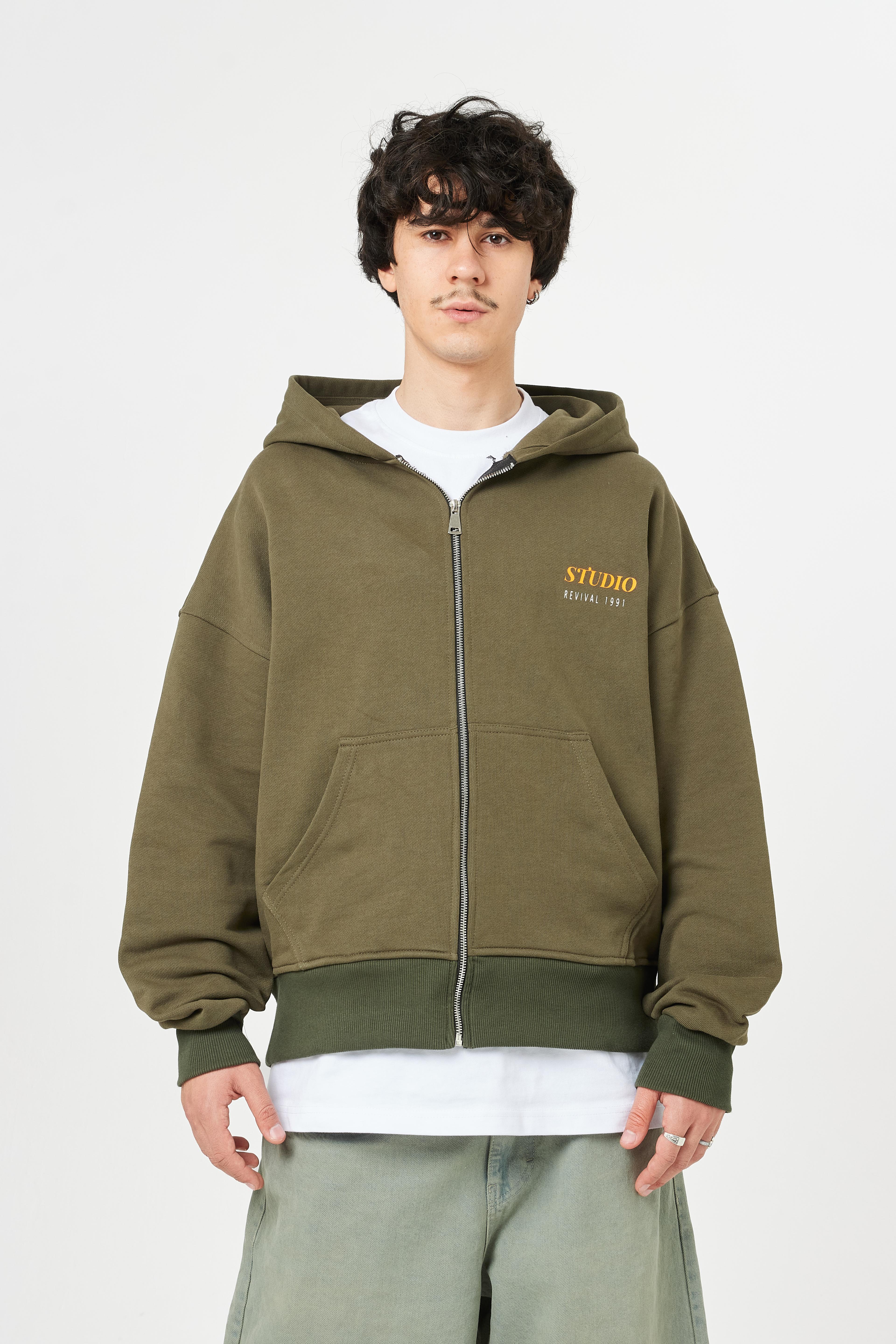 Revival 1991 Baskılı Kapüşonlu Oversize Sweatshirt