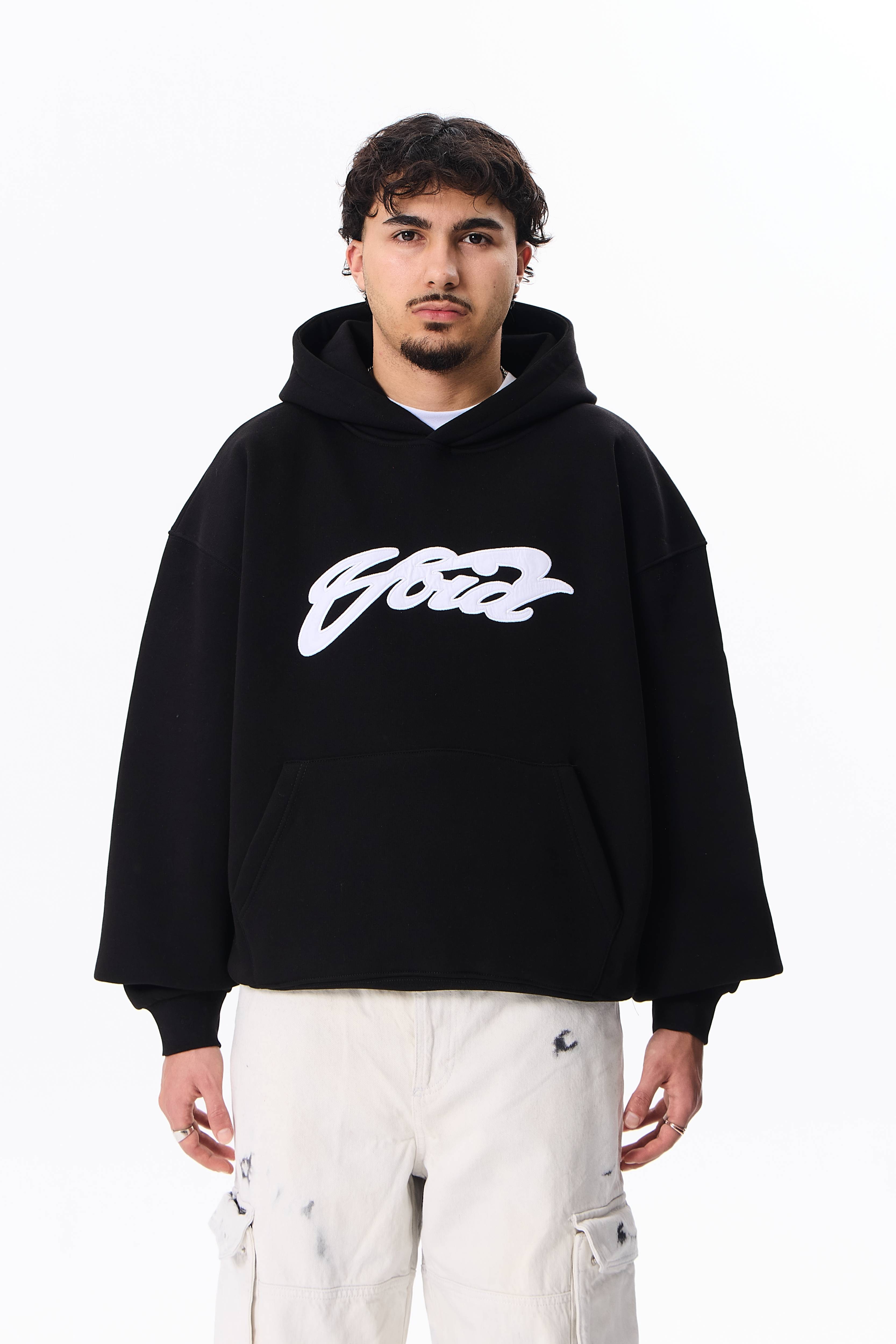 VOID Rebirth Logo Premium Oversize Hoodie - Siyah