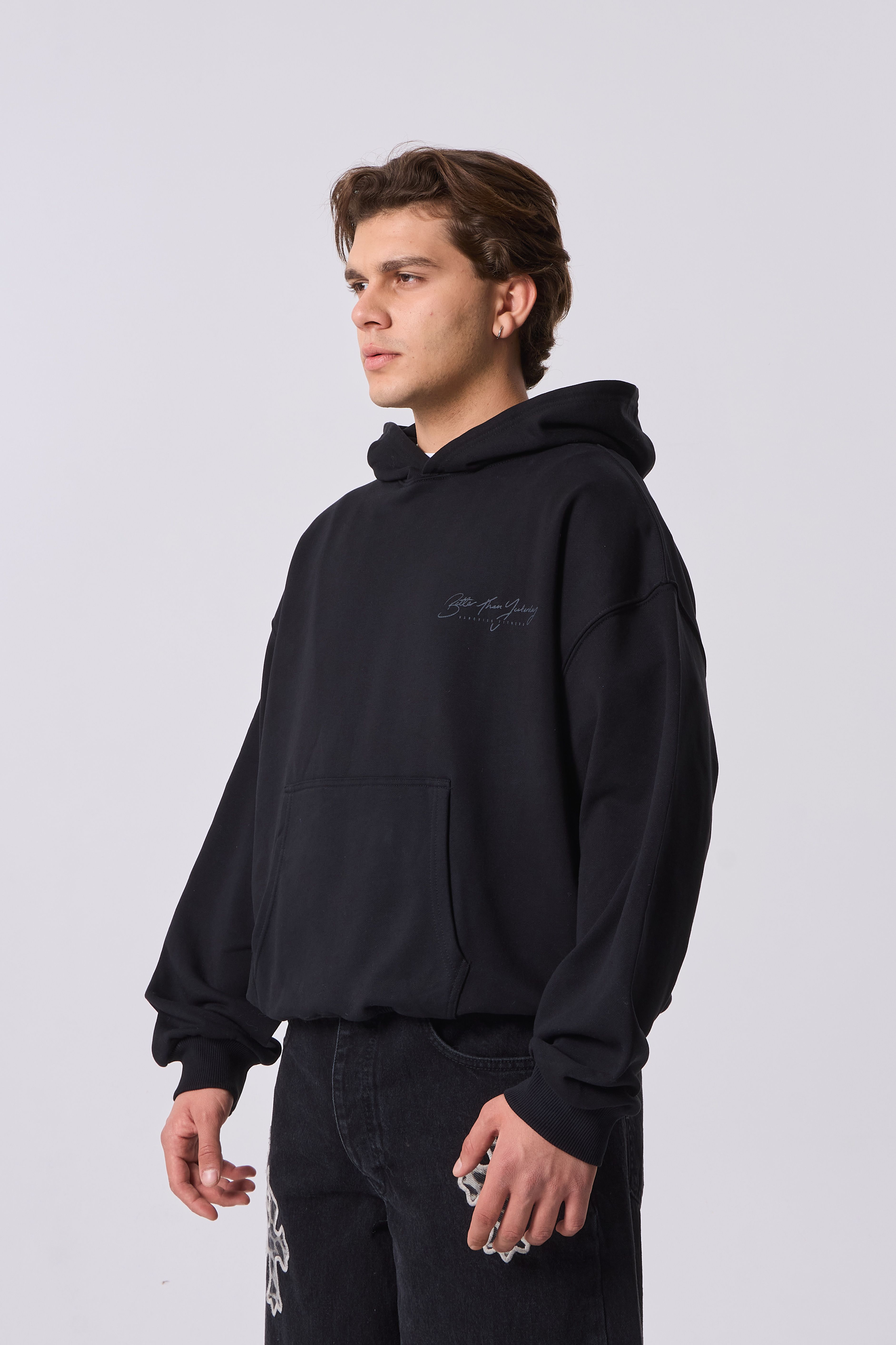 VNQSH Baskı Detaylı Oversize Kapüşonlu Sweatshirt