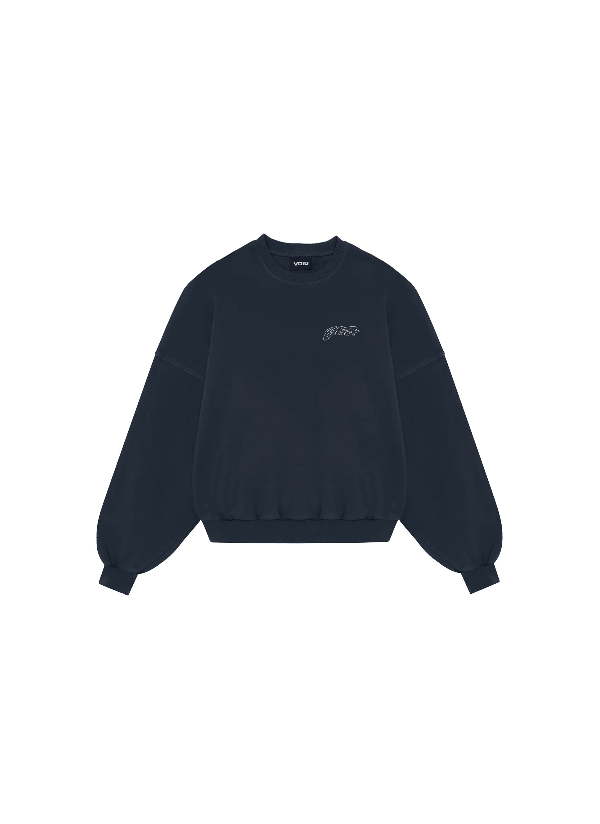 VOID Baskılı Premium Oversize Sweatshirt - Lacivert