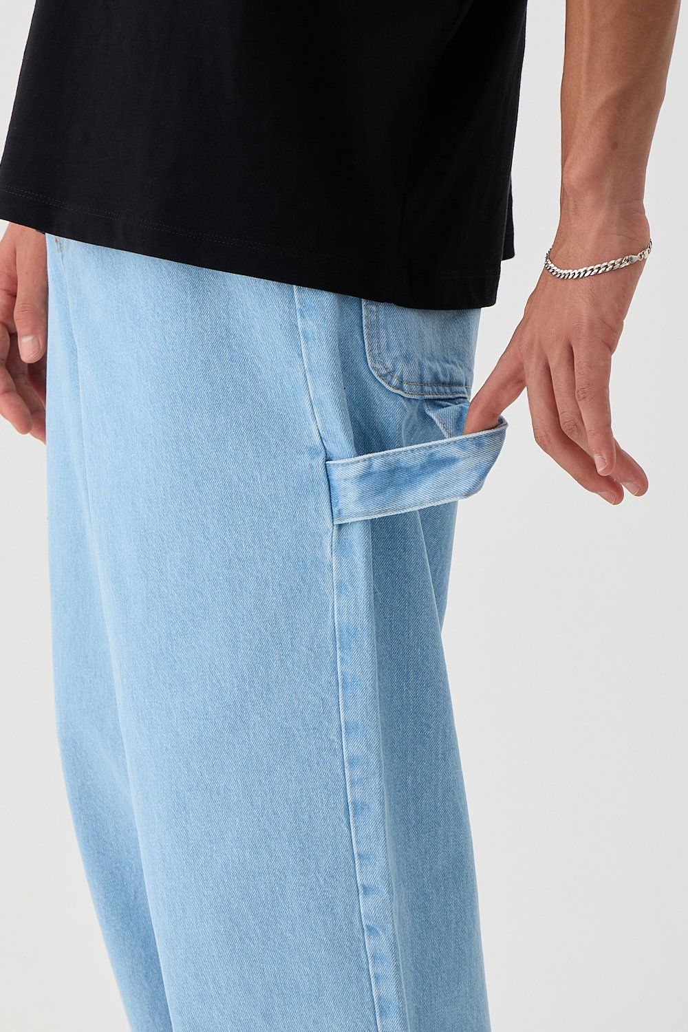 YRTRN Pocket Detail Açık Mavi Baggy Pantolon