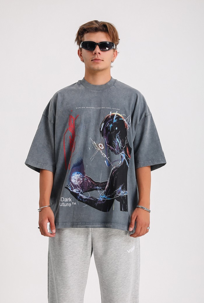 Robotic Acid Wash Oversize T-shirt