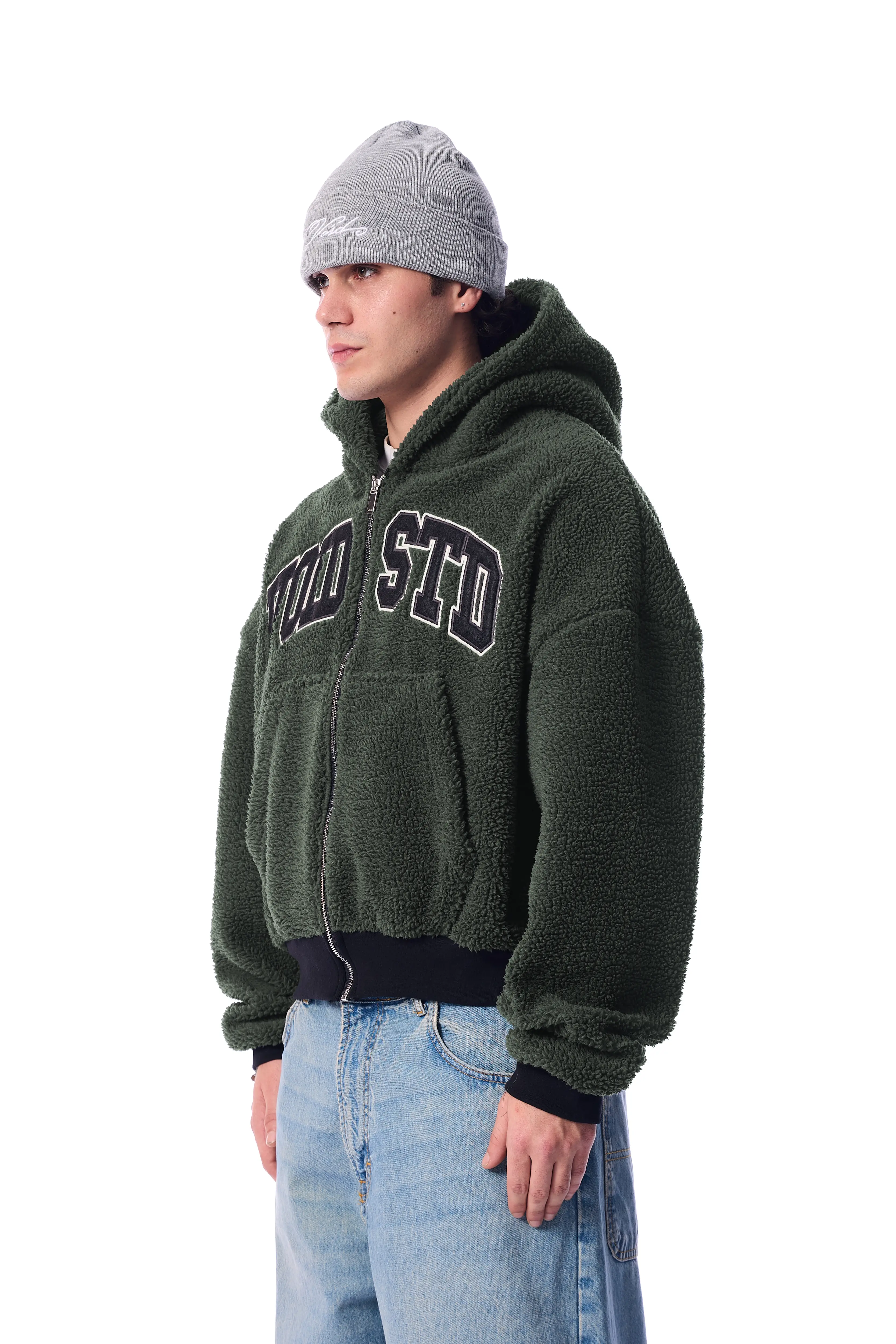 VOID Std Nakış Detaylı Premium Oversize Peluş Ceket