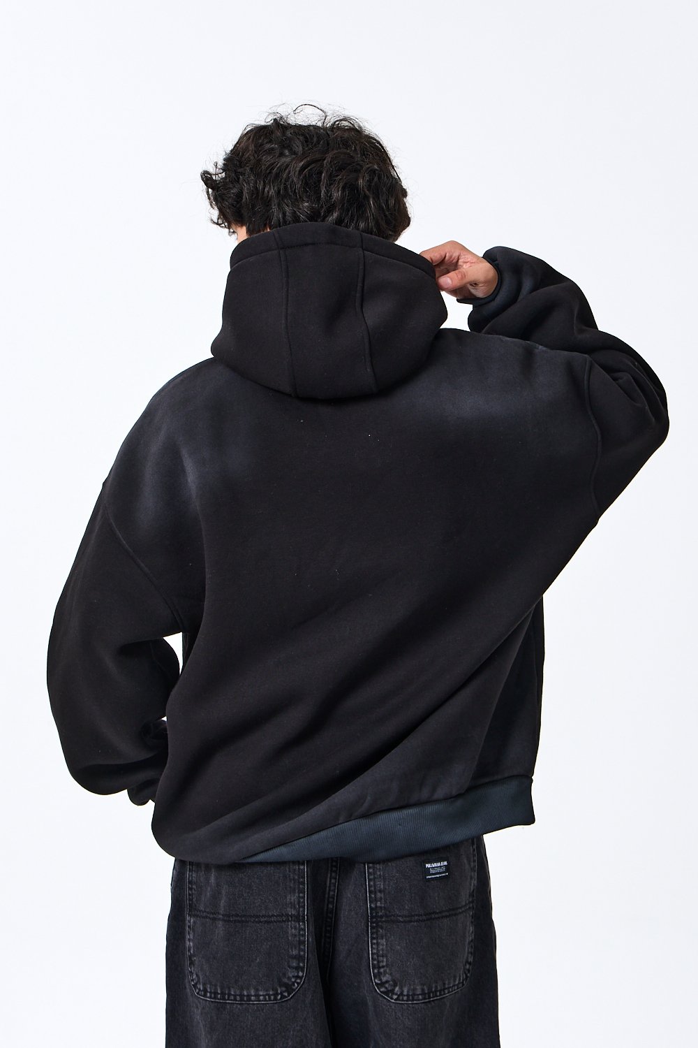 Shadow Baskılı Premium Oversize Kapüşonlu Sweatshirt