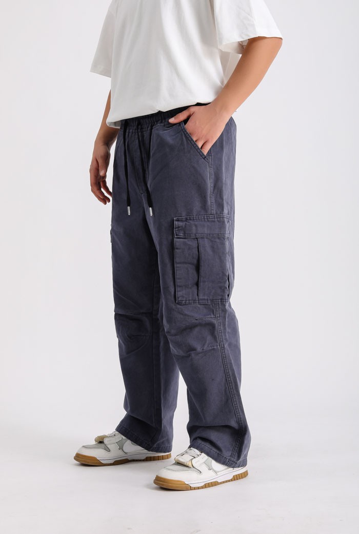 Premium Cep Detaylı Kargo Paraşüt Pantolon - Lacivert
