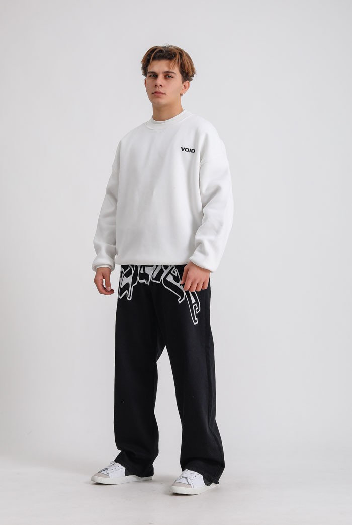 VOID Nakışlı Detaylı Premium Oversize Sweatshirt