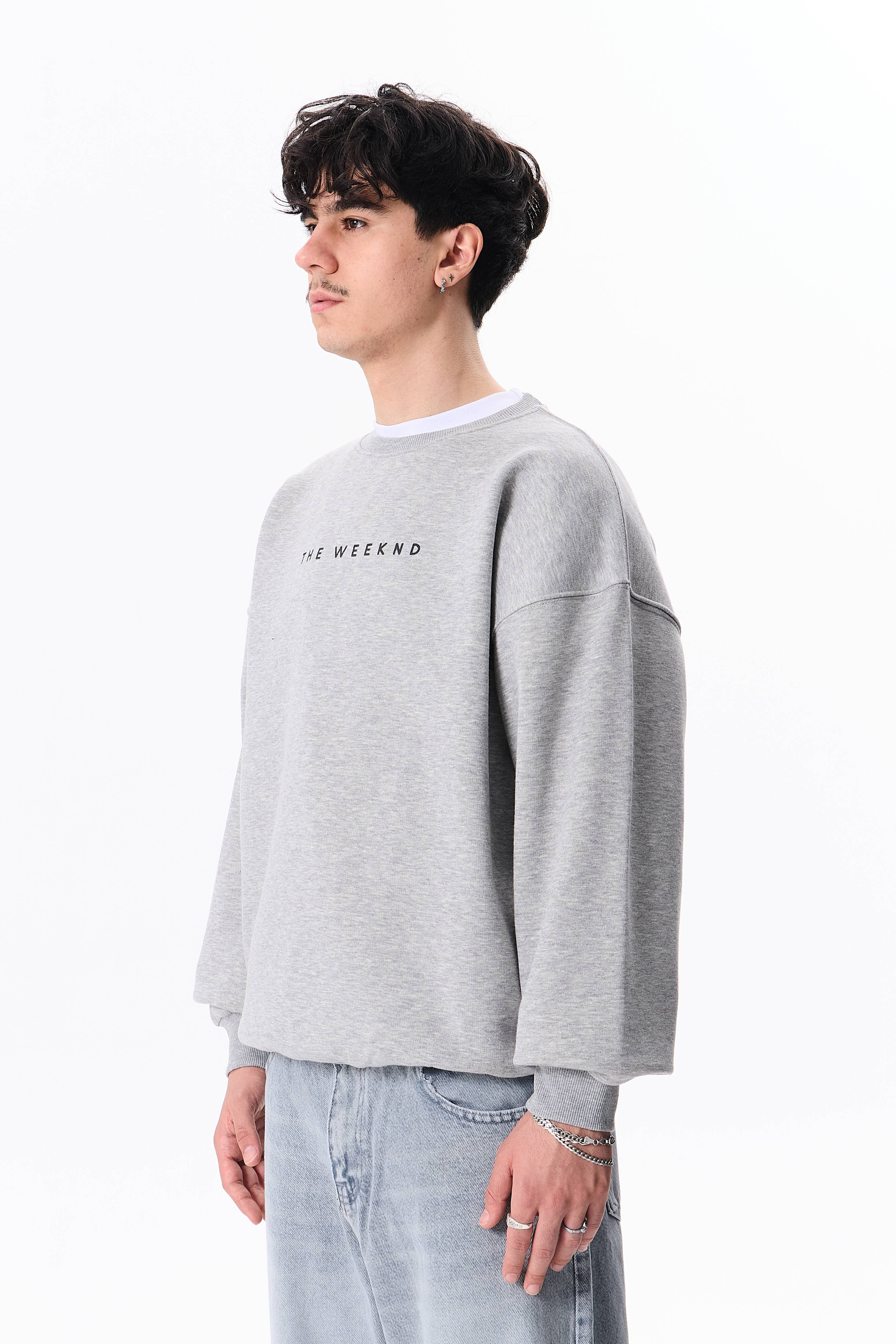 The Weeknd Baskılı Premium Oversize Sweatshirt