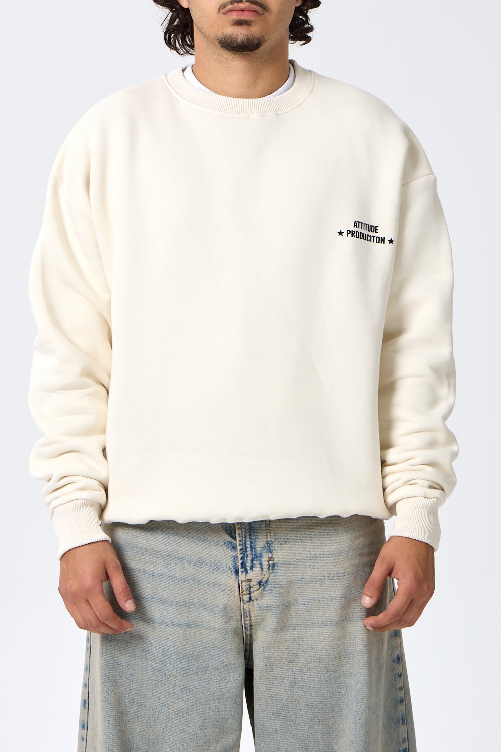 ChillHigh Baskı Detaylı Siyah Oversize Sweatshirt