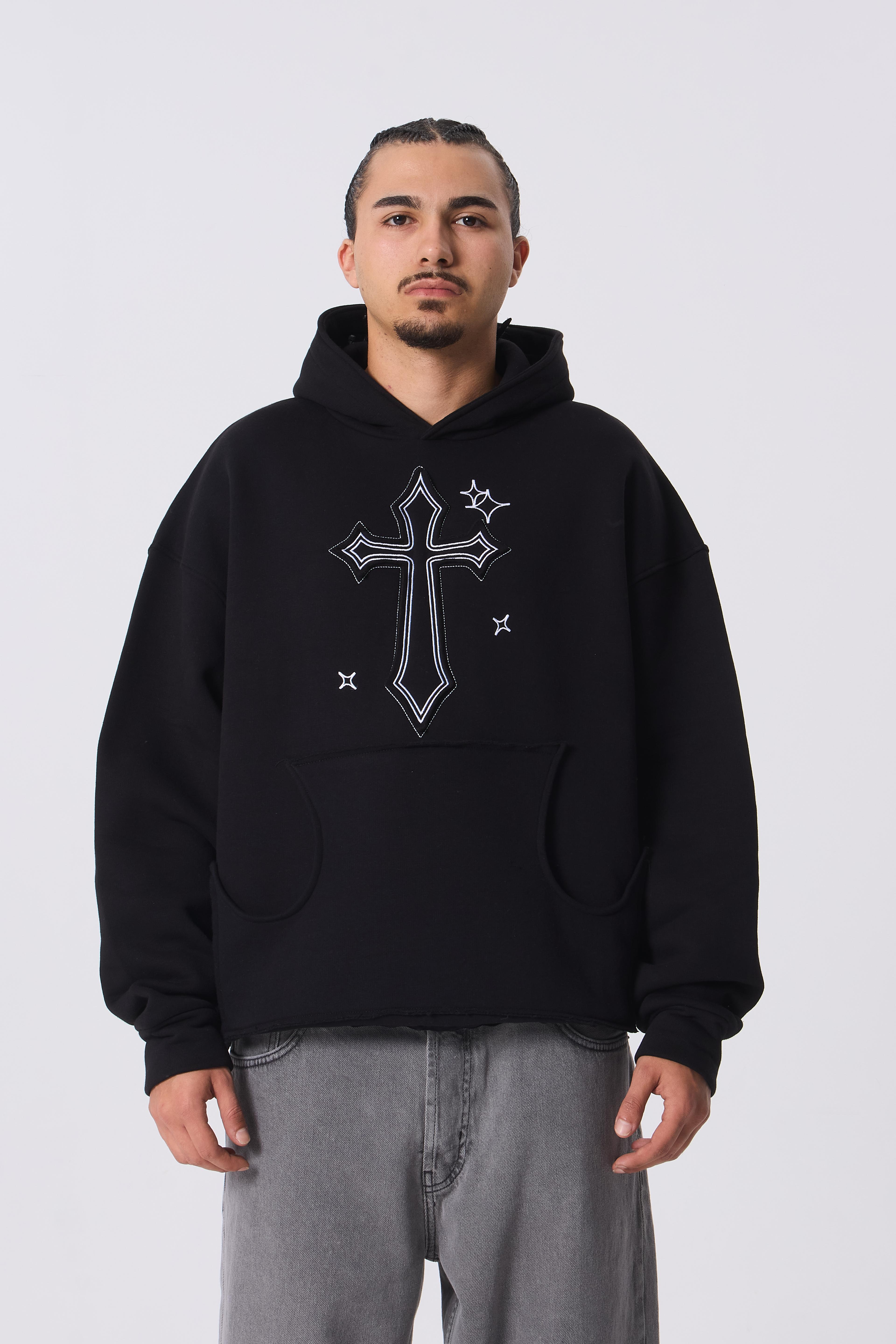 ✝✝✝ Premium Oversize Hoodie - Siyah