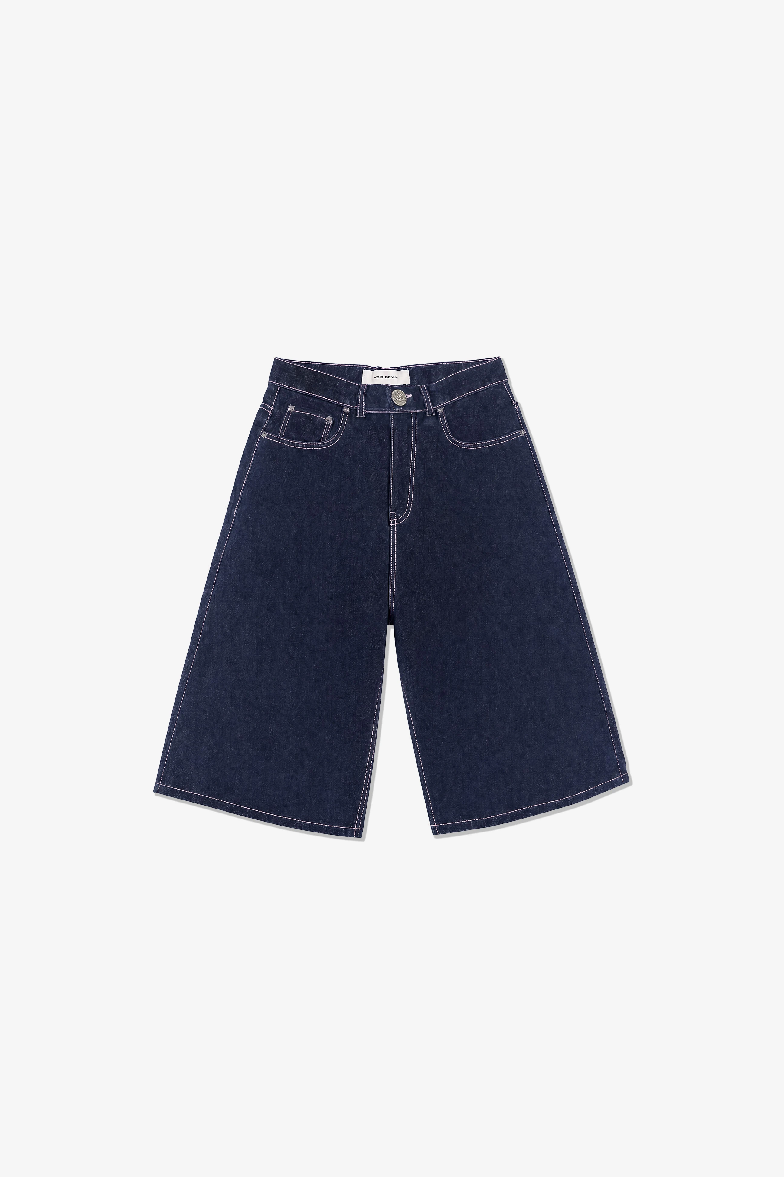 VOID Studios Nakış Detaylı Premium Denim Jort
