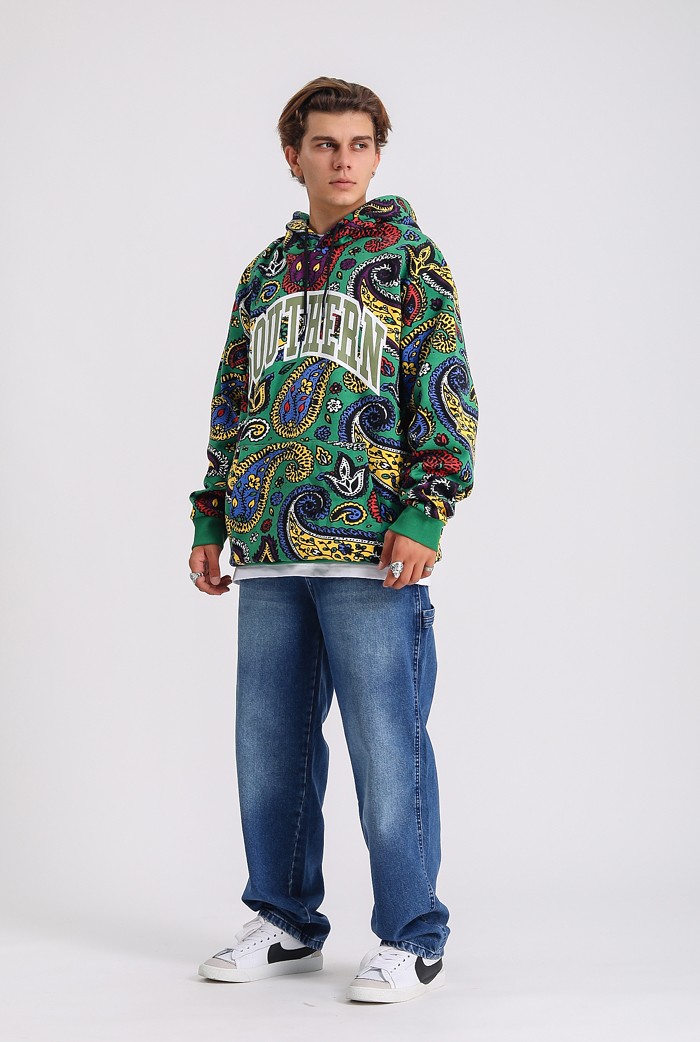 SOUTHERN Etnik Desen Oversize Hoodie