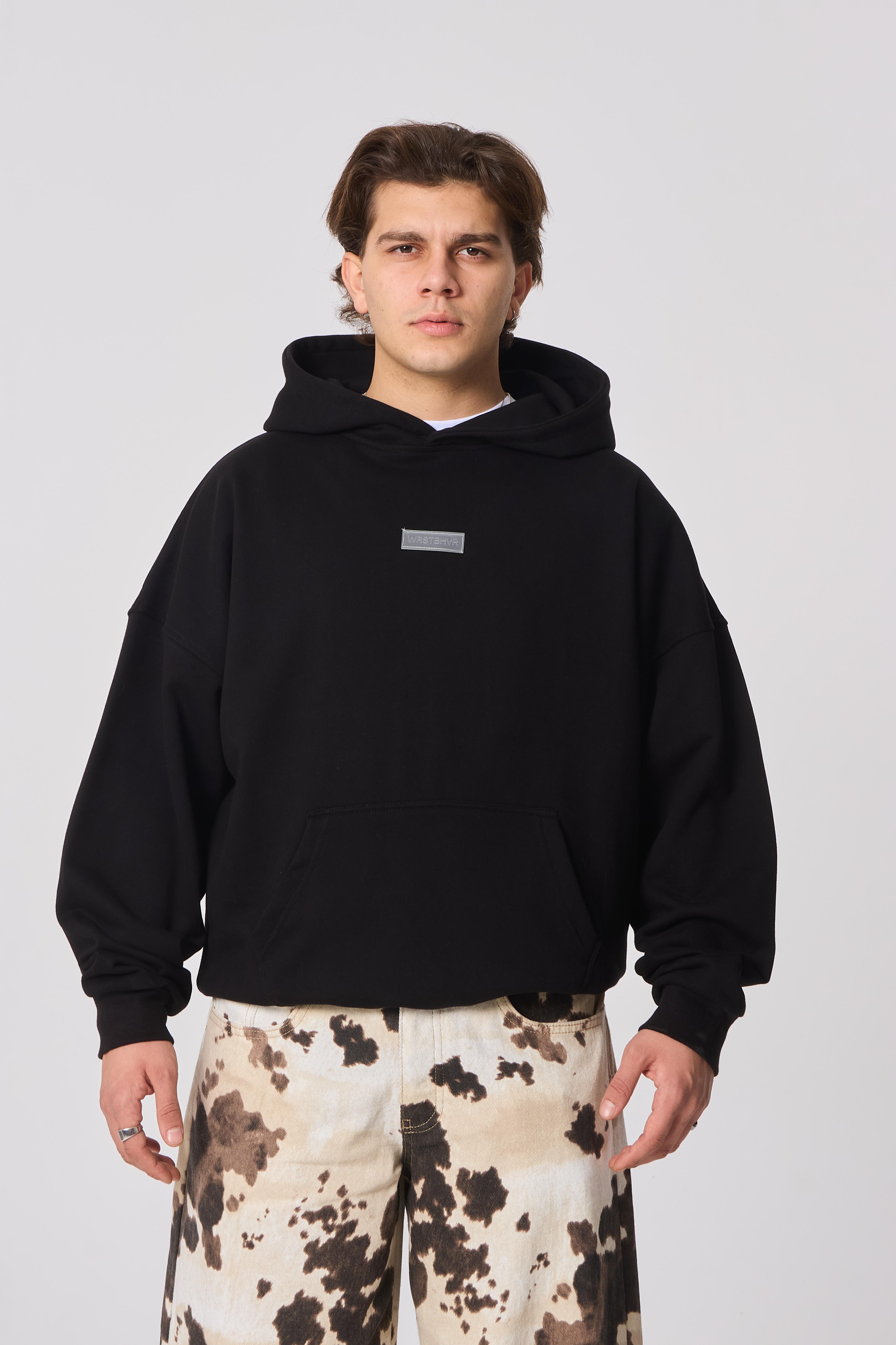 WRSTBHVR Berlin-Mon Habit Nakışlı Kapüşonlu Oversize Sweatshirt