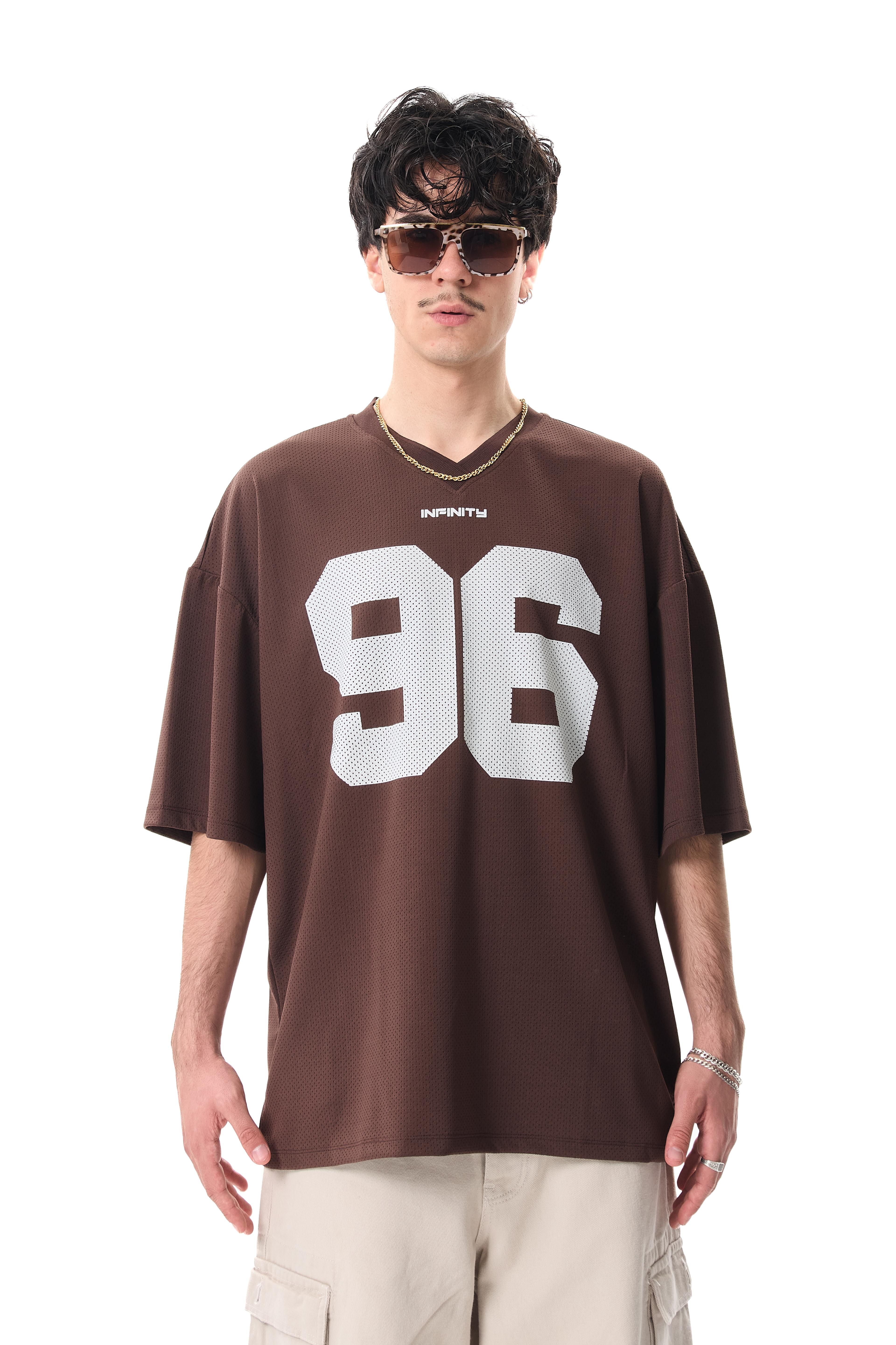 INFINITY Baskılı Premium Oversize Athletic Jersey