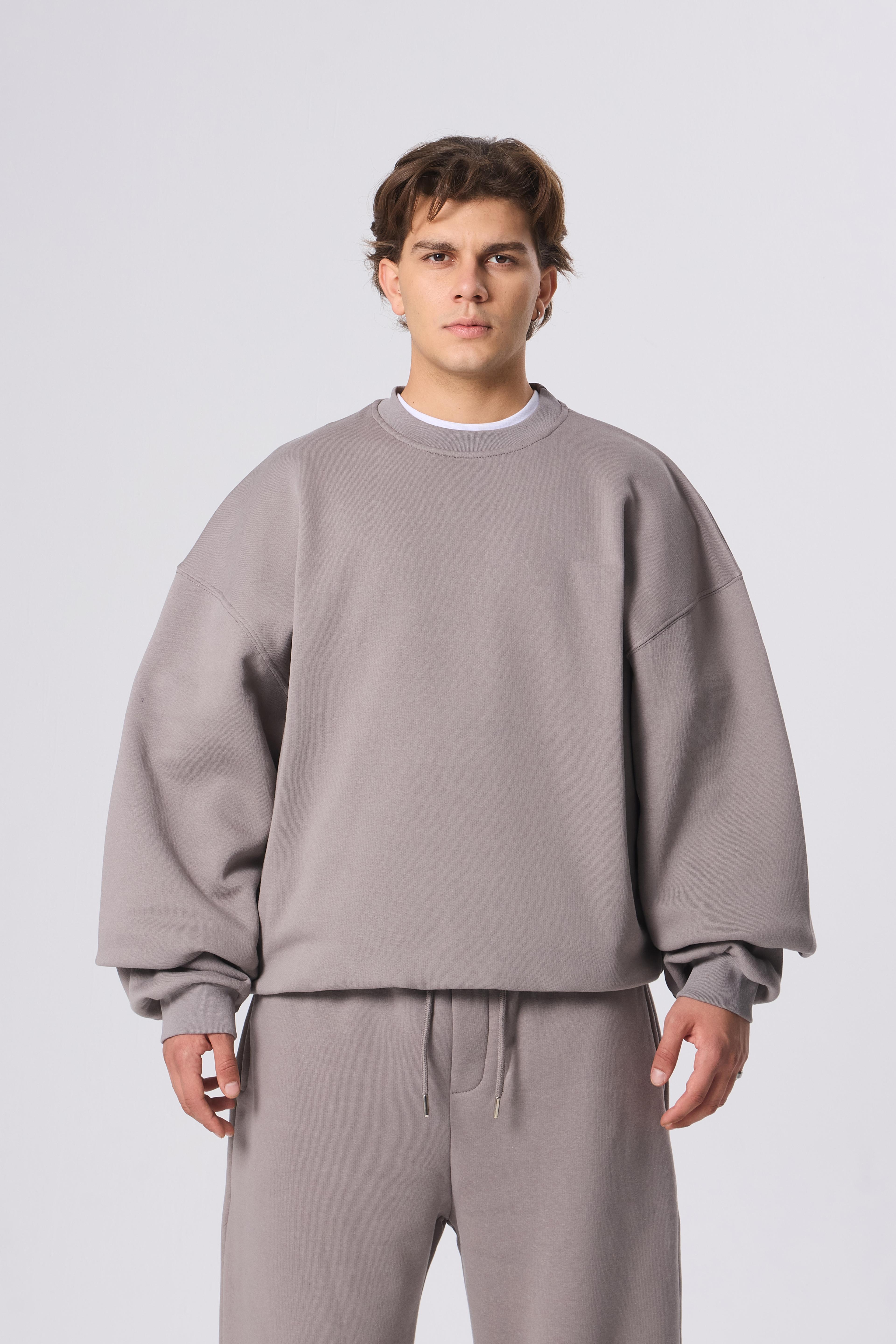 VOID Basic Premium Oversize Sweatshirt - Taş Gri