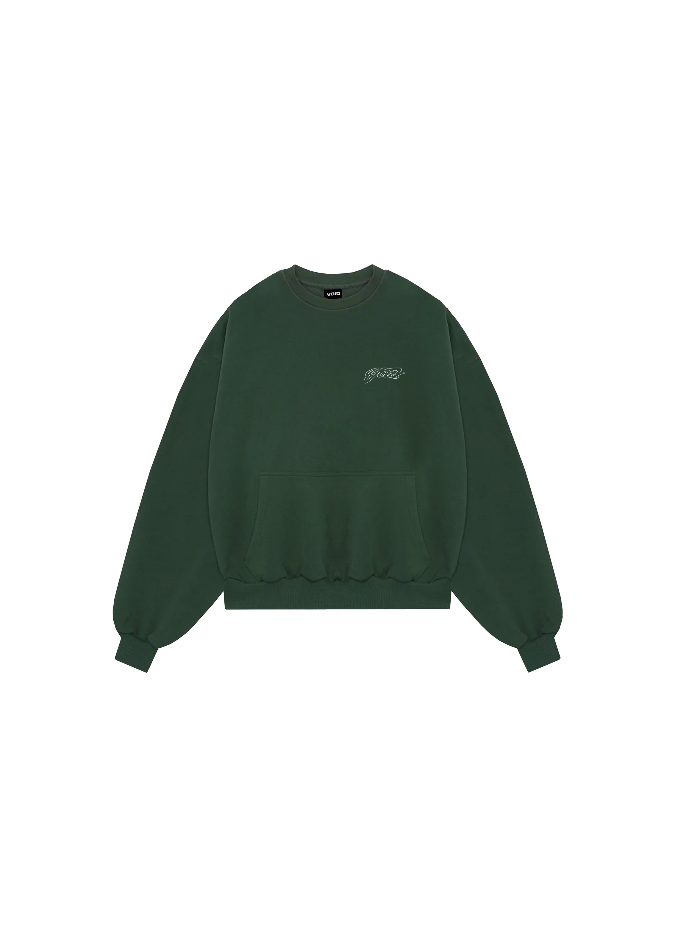 VOID Baskılı Premium Oversize Sweatshirt - Yeşil