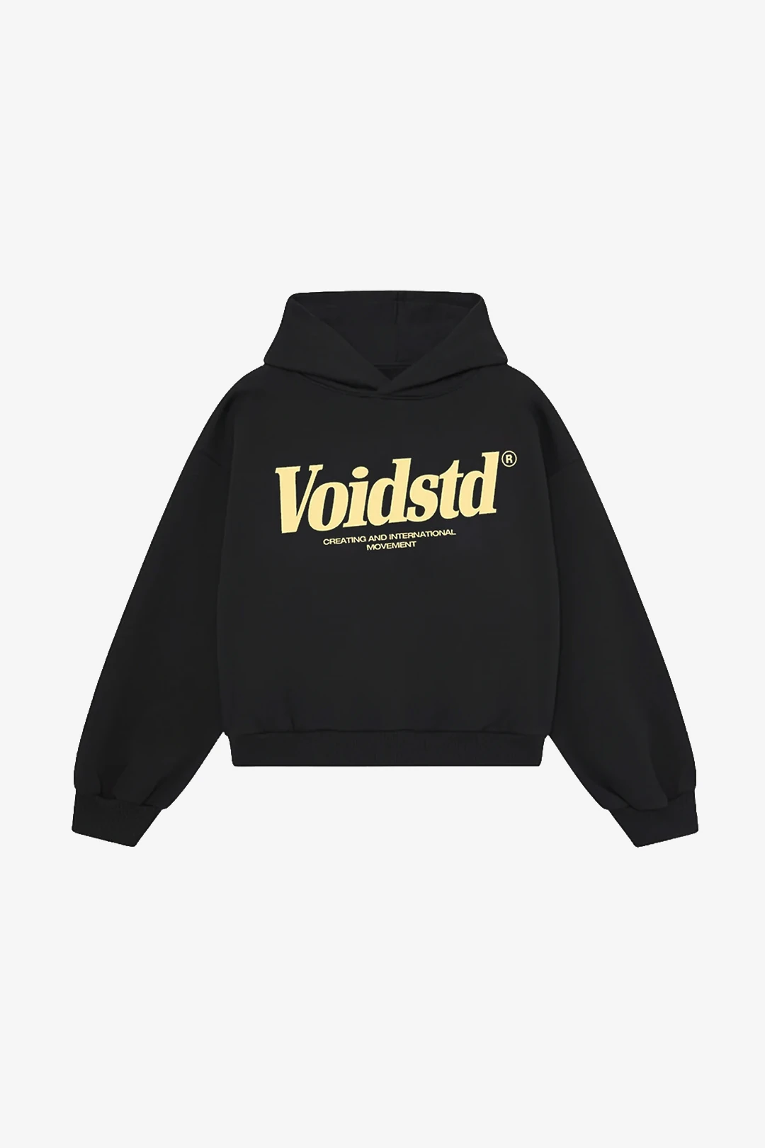 VOID ESSENTIAL LOGO PREMIUM DIAGONAL BOXY OVERSIZE HOODIE