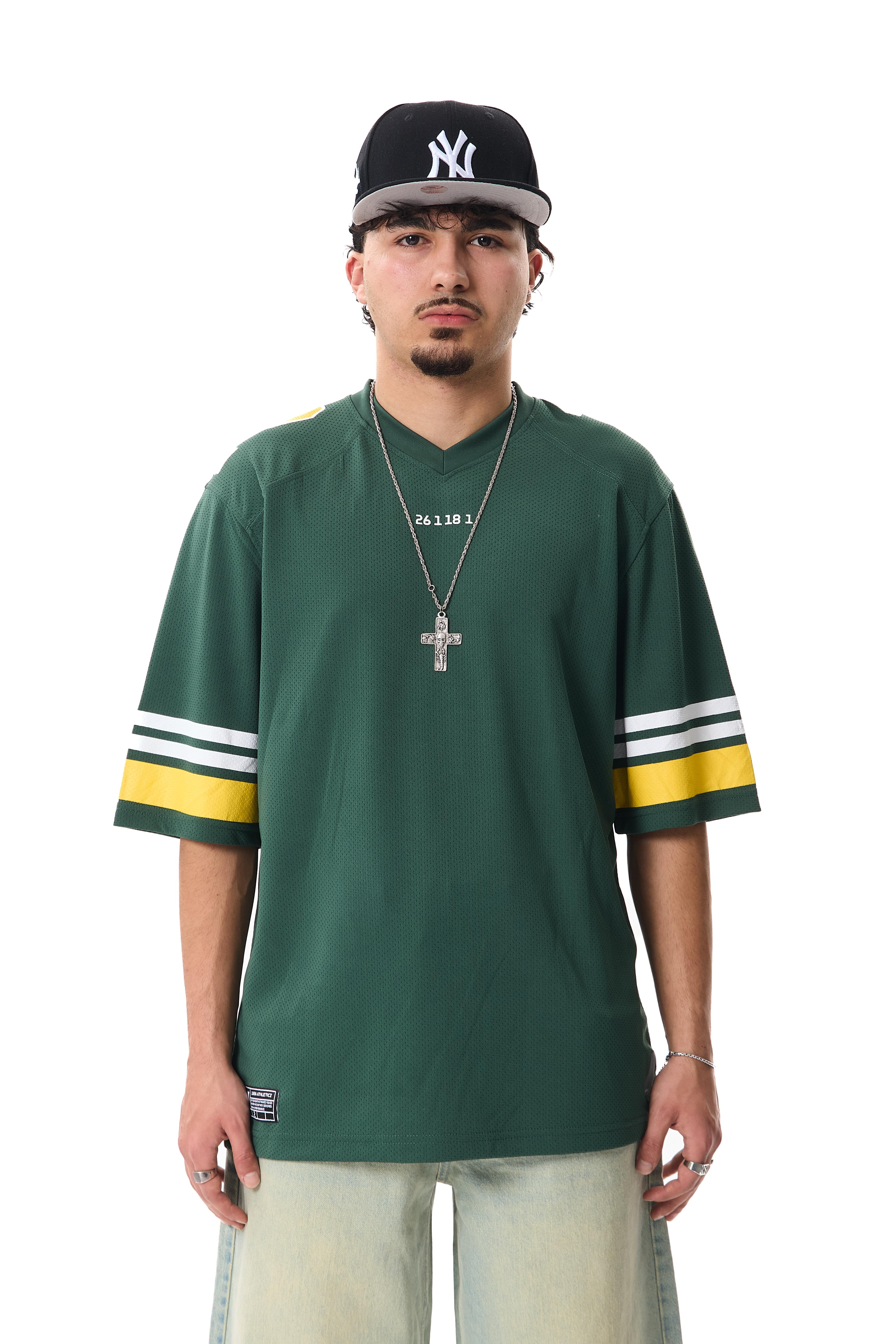 261181 Chest Baskılı Premium Oversize Athletic Jersey