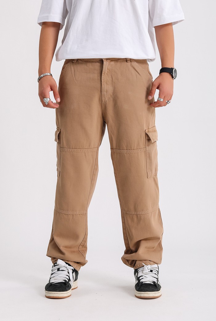 Camel Pocket Detail Baggy Pantolon