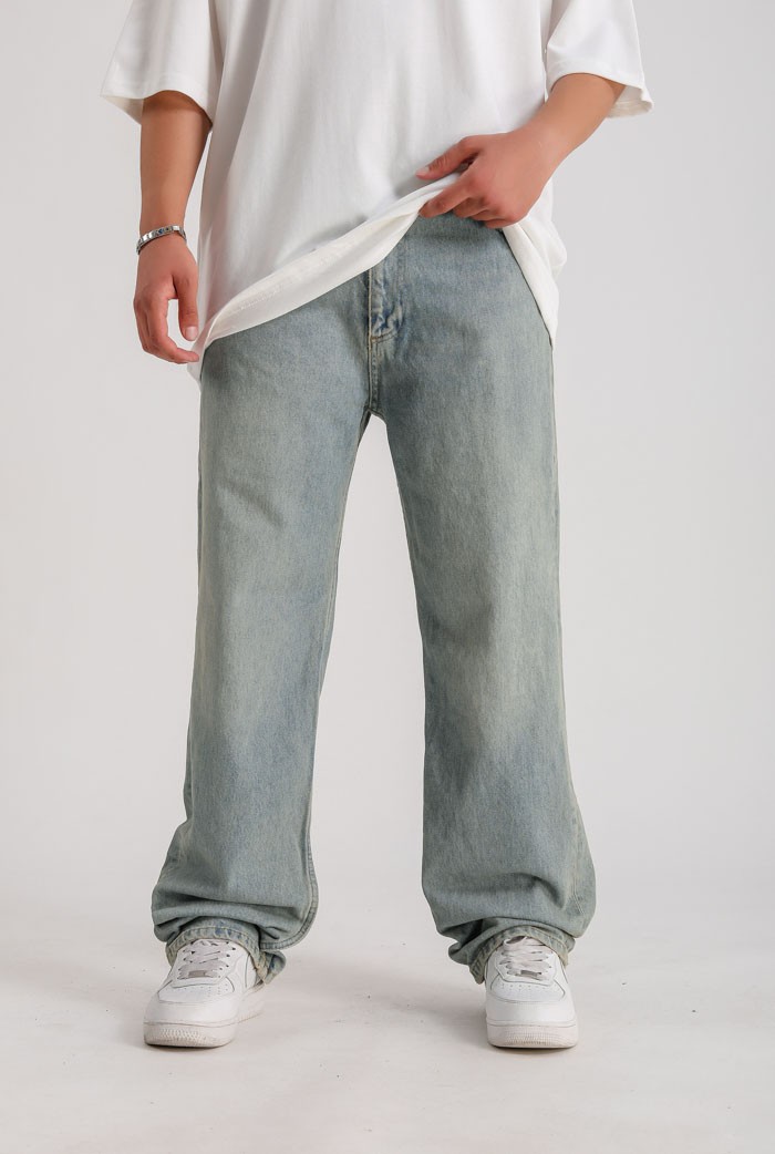 PGDR Premium Straight Baggy Pantolon - Buz Mavisi