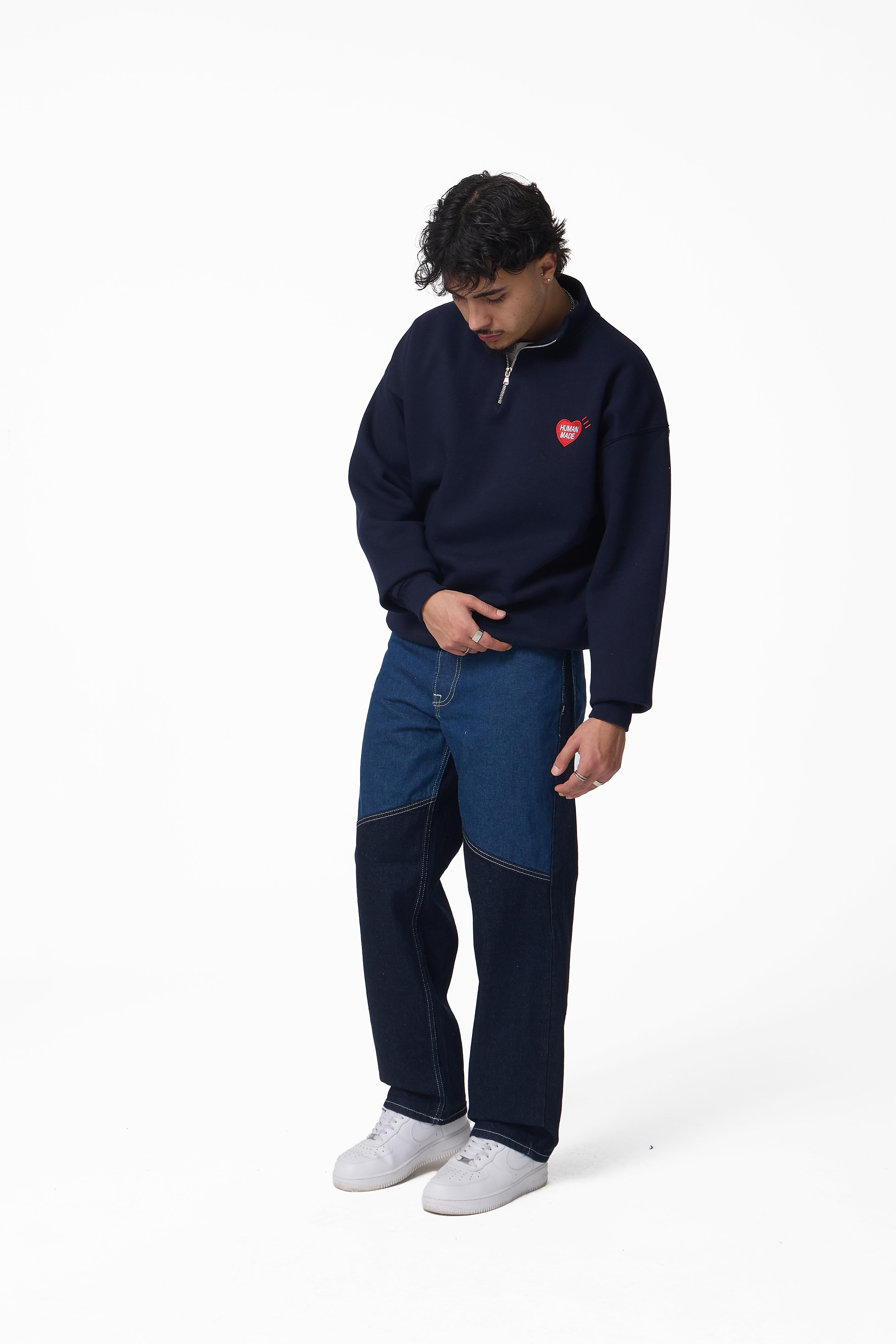 Human Made Nakış Detaylı Half-Zip Oversize Sweatshirt