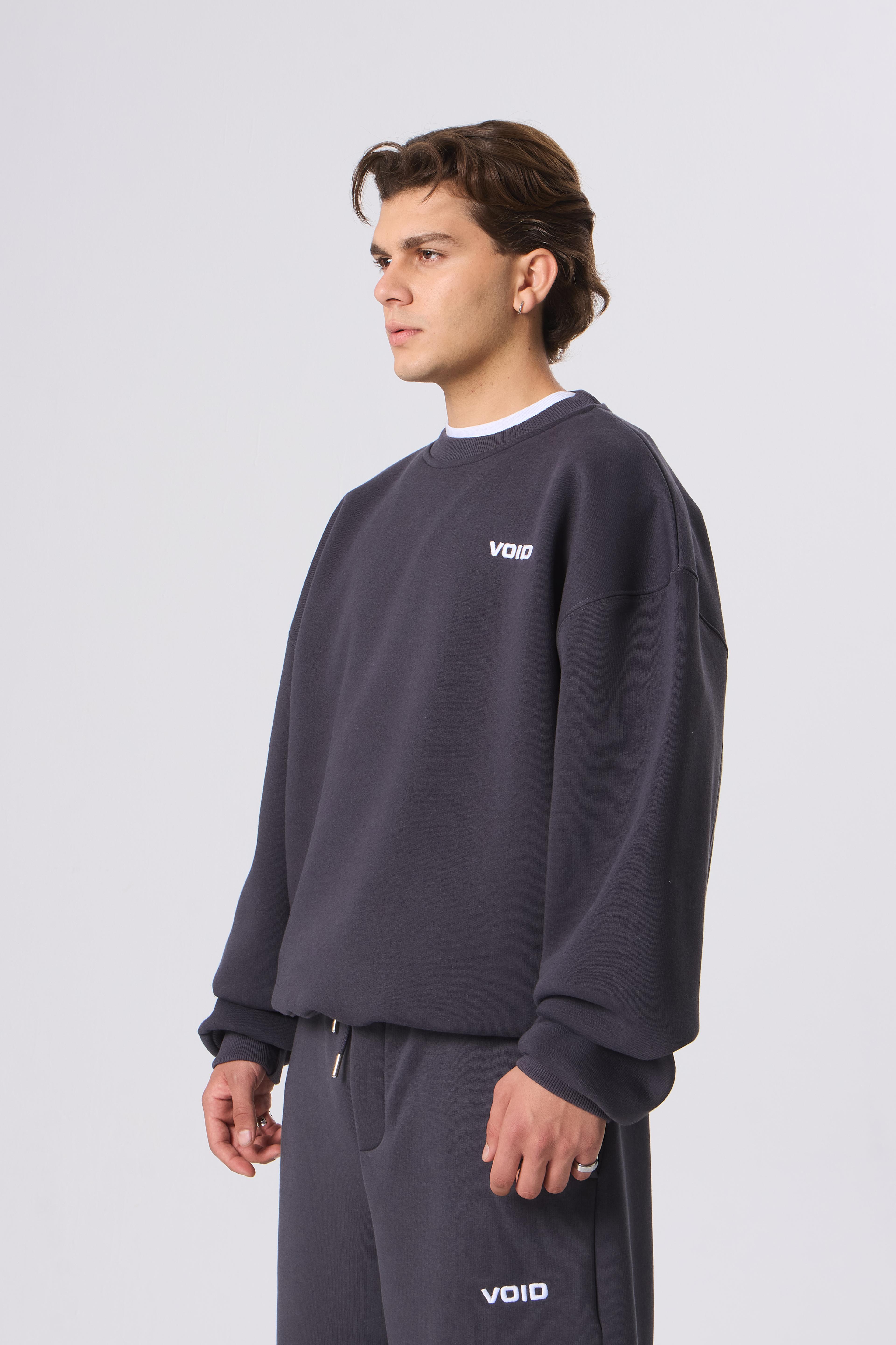 VOID Nakışlı Premium Oversize Sweatshirt