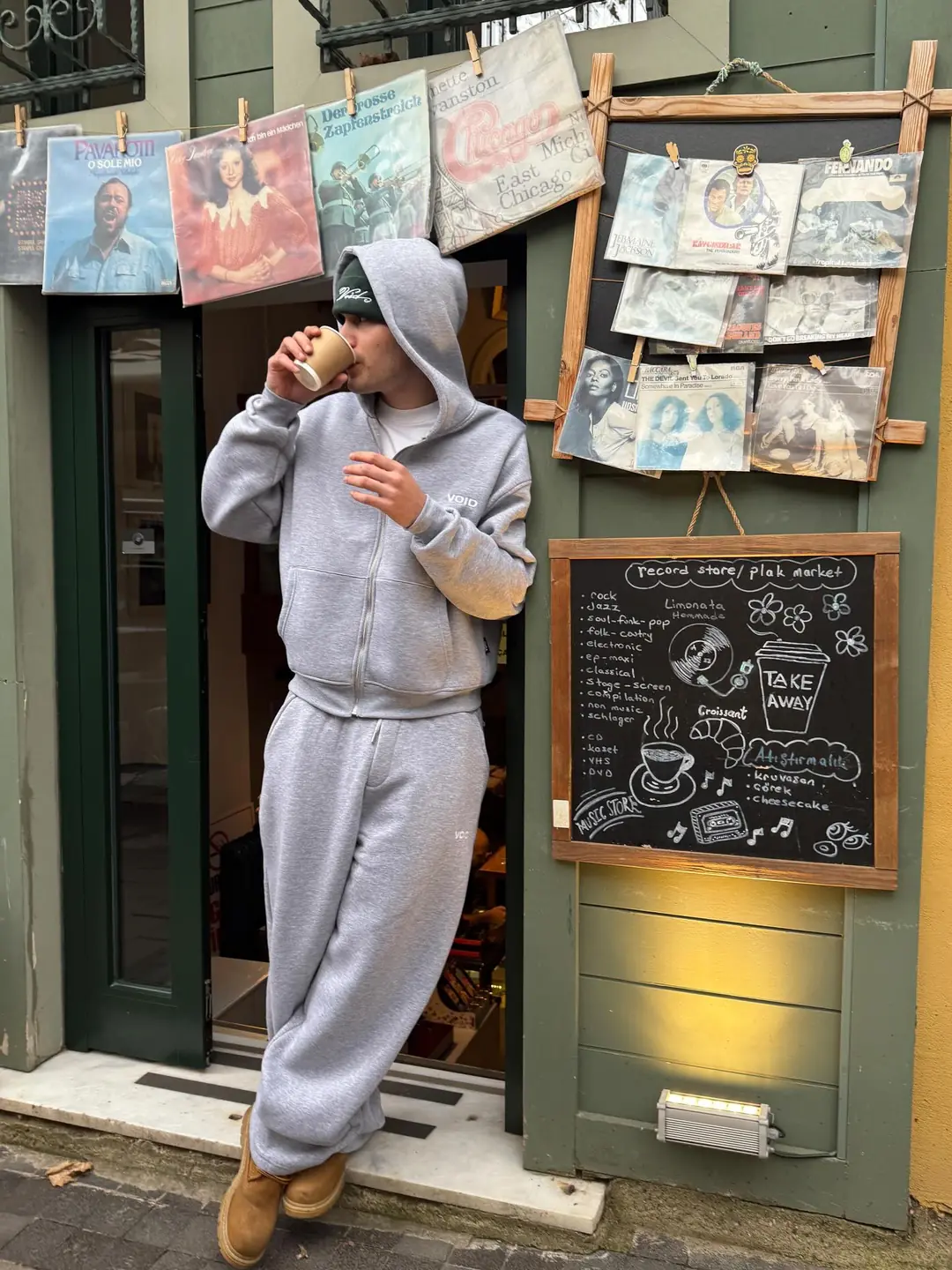 VOID Nakışlı Premium ZIPPER Oversize Hoodie