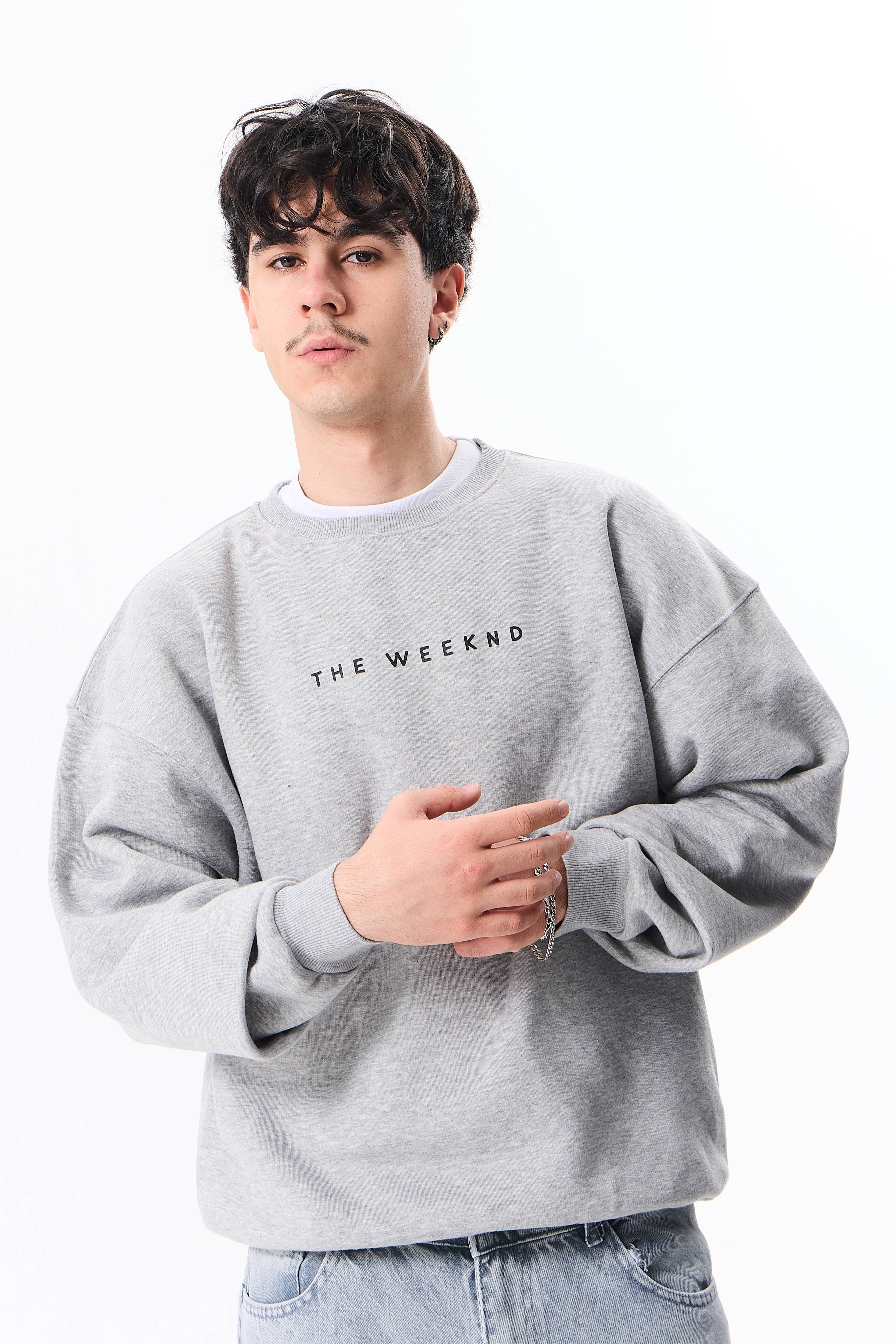 The Weeknd Baskılı Premium Oversize Sweatshirt