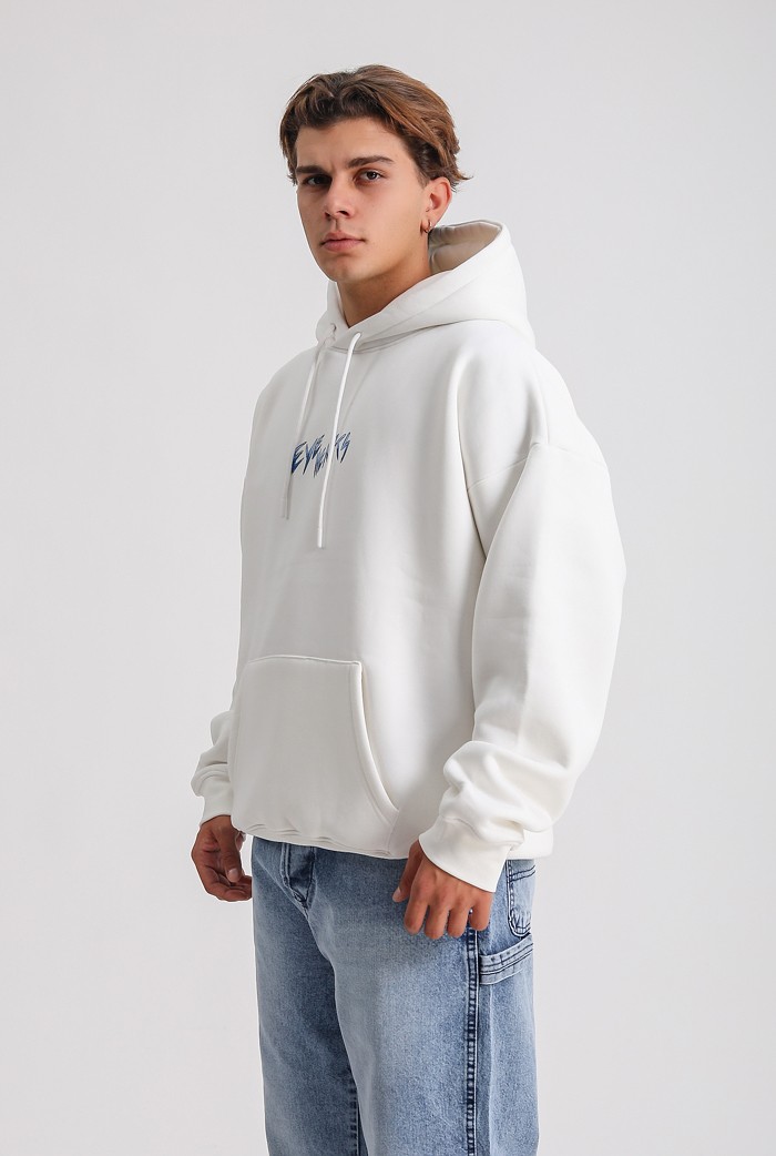 EYE HEARTS White Premium Oversize Hoodie