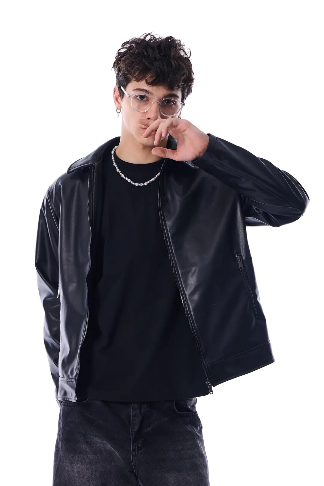 Klasik Yaka Premium Oversize Deri Ceket