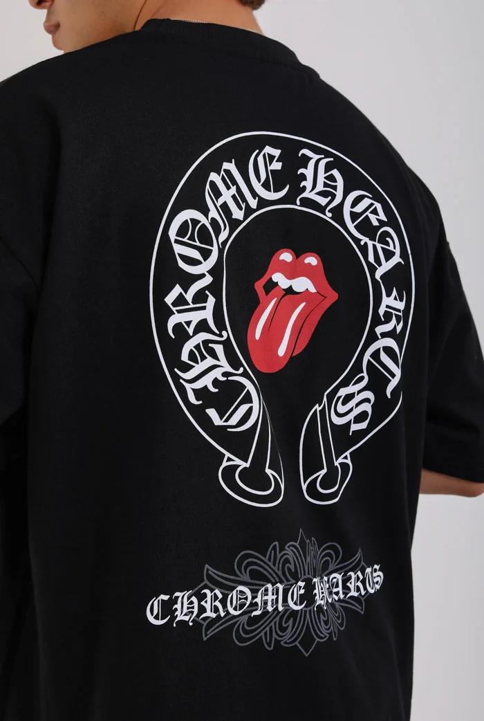 Chrome Hearts Baskı Detaylı Oversize Tişört