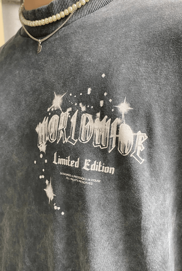 Worldwide Acid Wash Oversize T-shirt