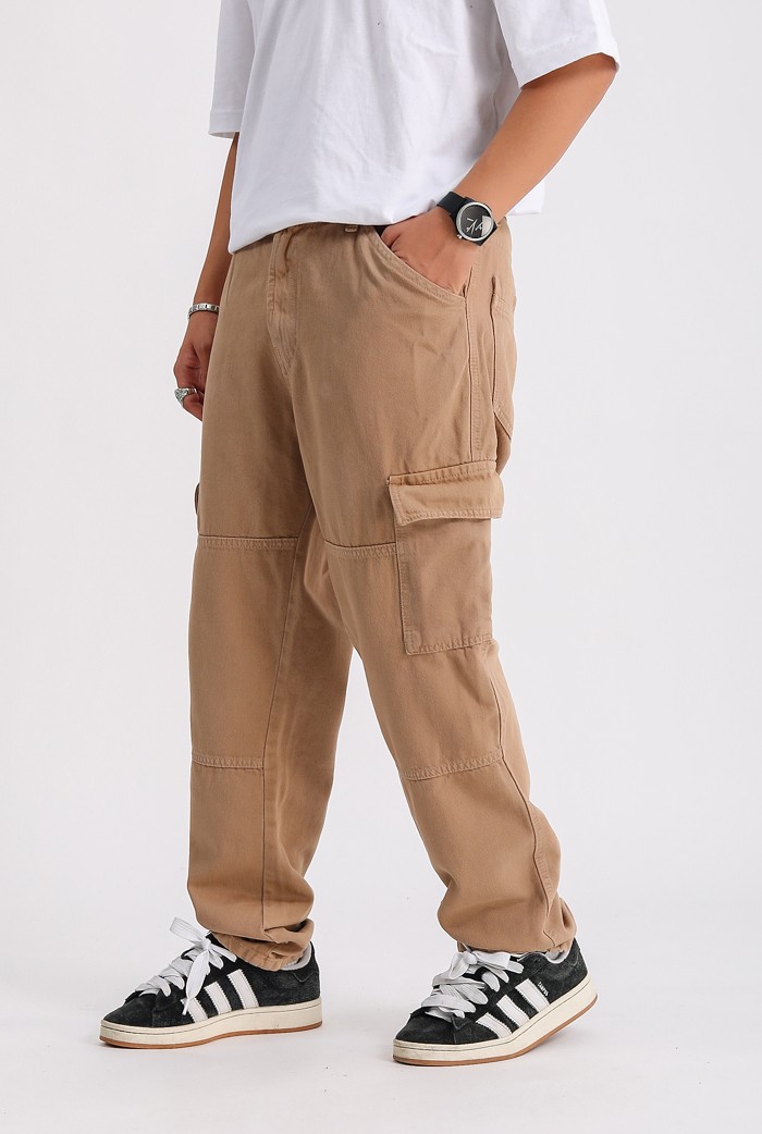 Camel Pocket Detail Baggy Pantolon