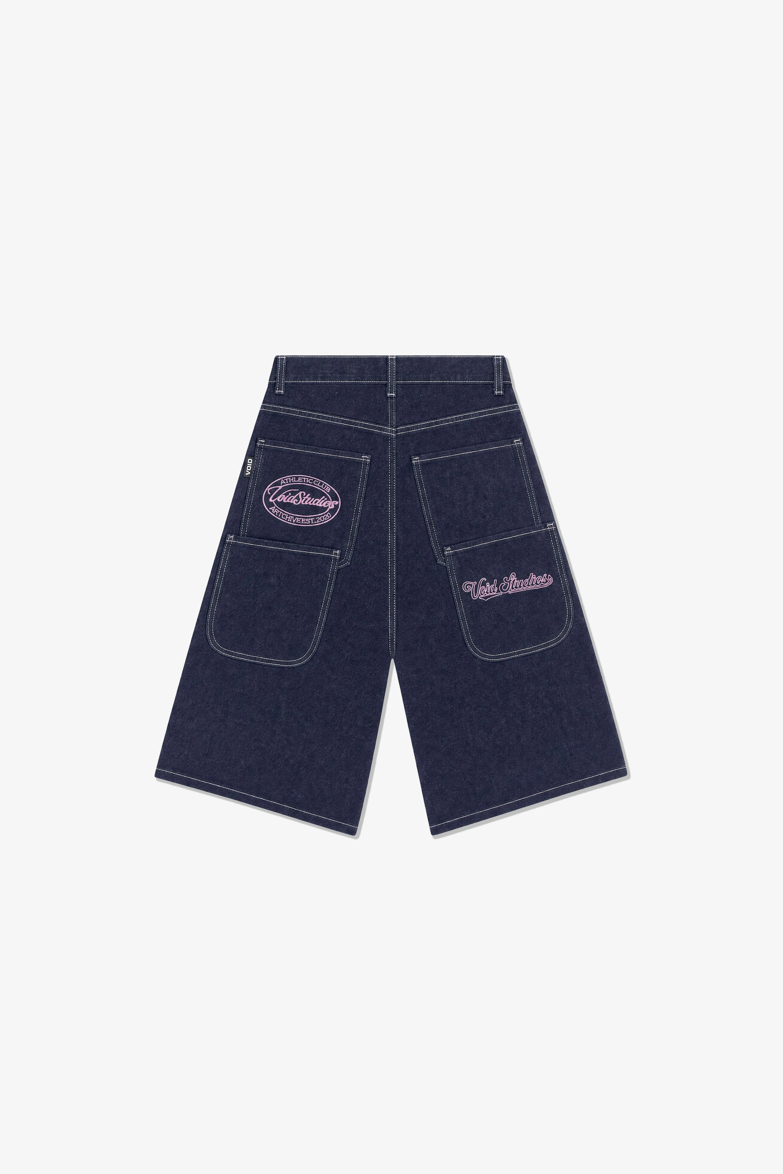 VOID Studios Nakış Detaylı Premium Denim Jort