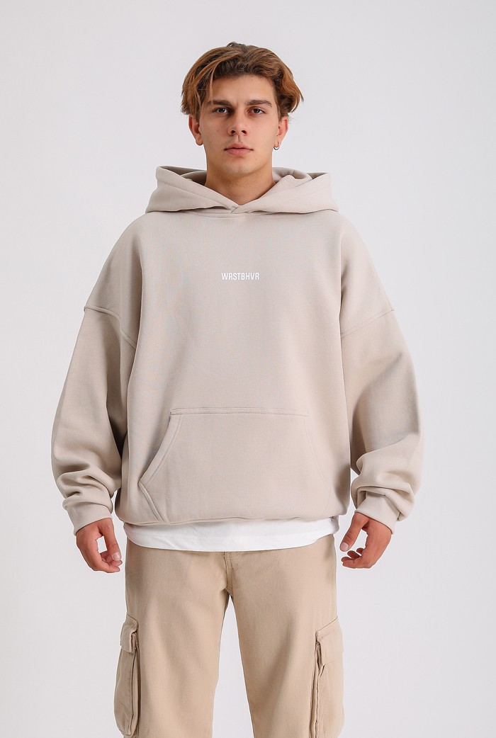 WRSTBHVR 500GSM Premium Ön Baskılı Oversize Hoodie