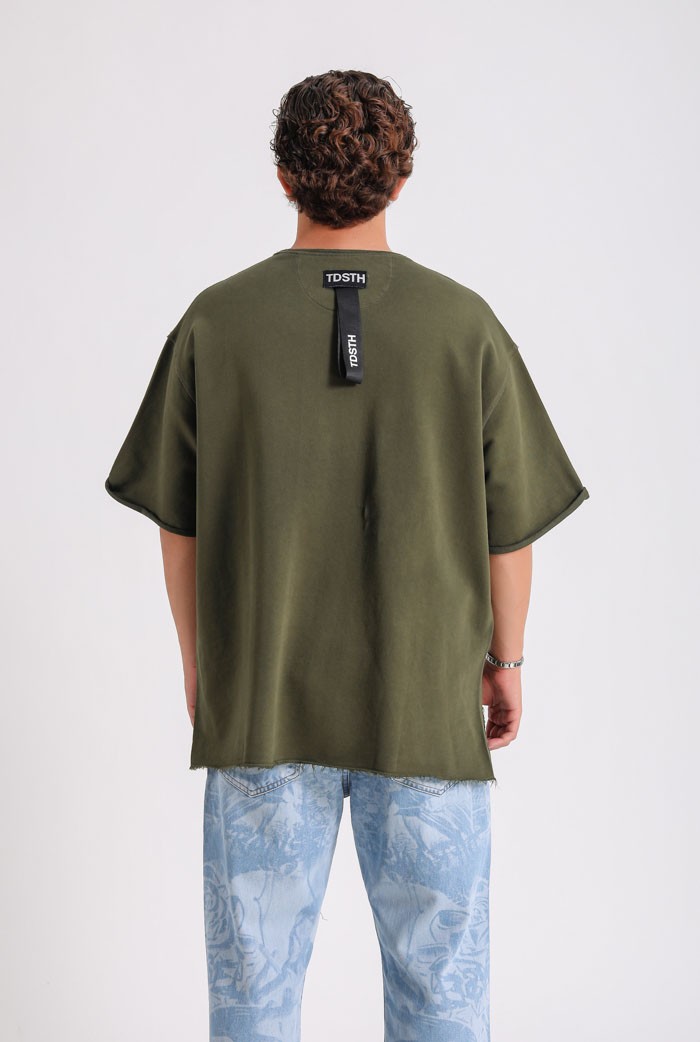 TDS Washed Oversize Tee - Yeşil