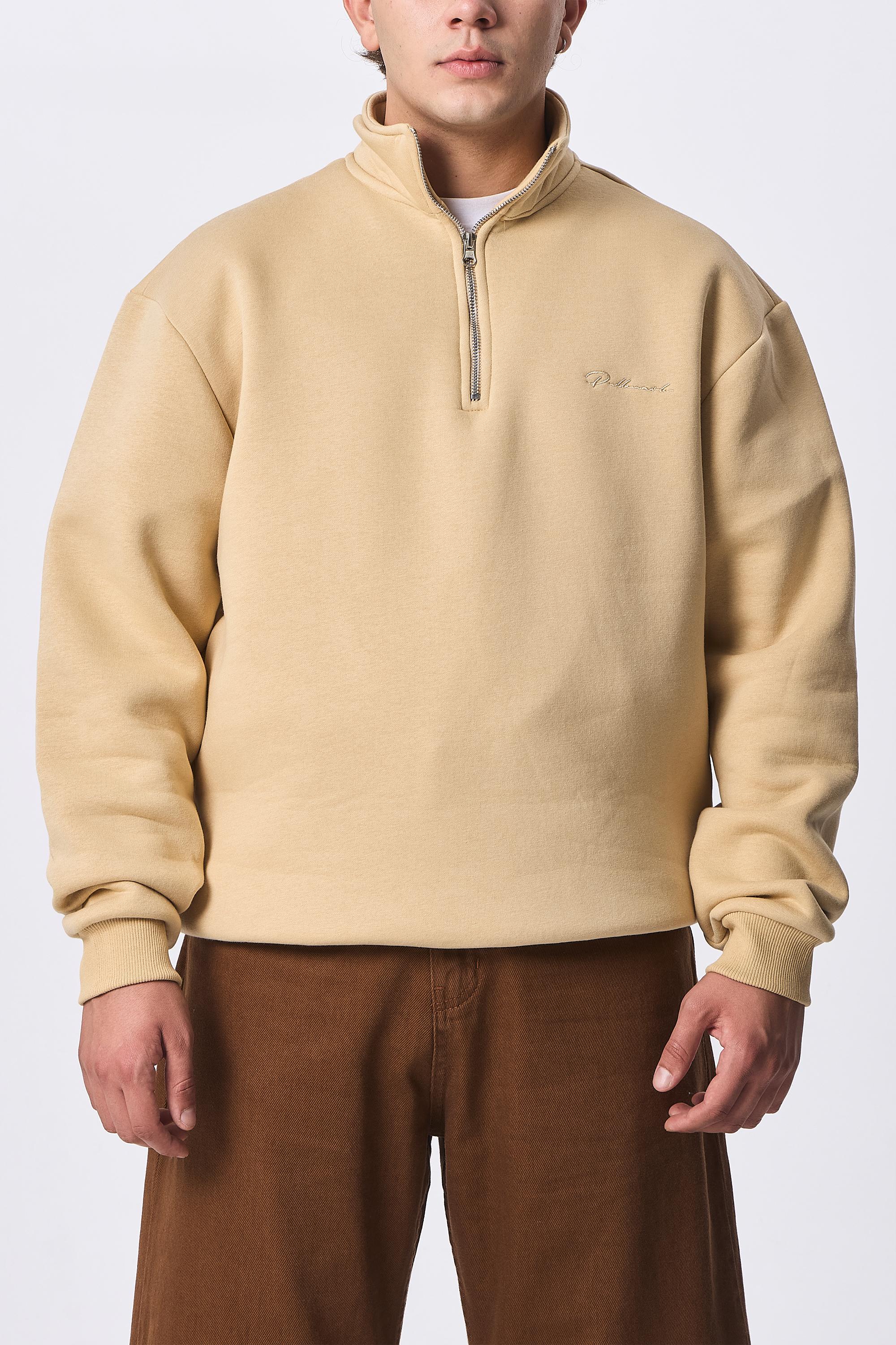 Premium Half-Zip Nakış Detaylı Sweatshirt