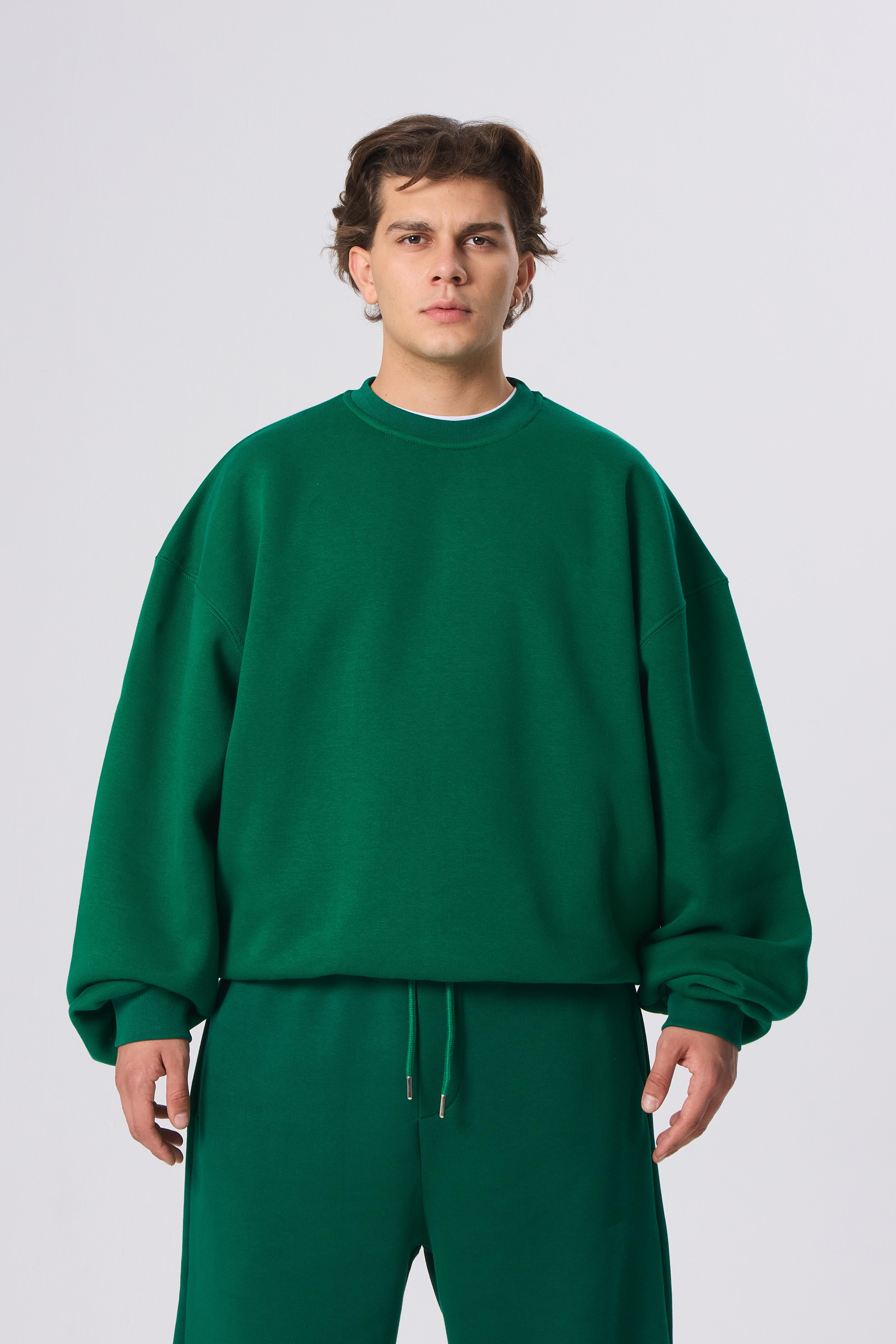 VOID Basic Premium Oversize Sweatshirt - Yeşil