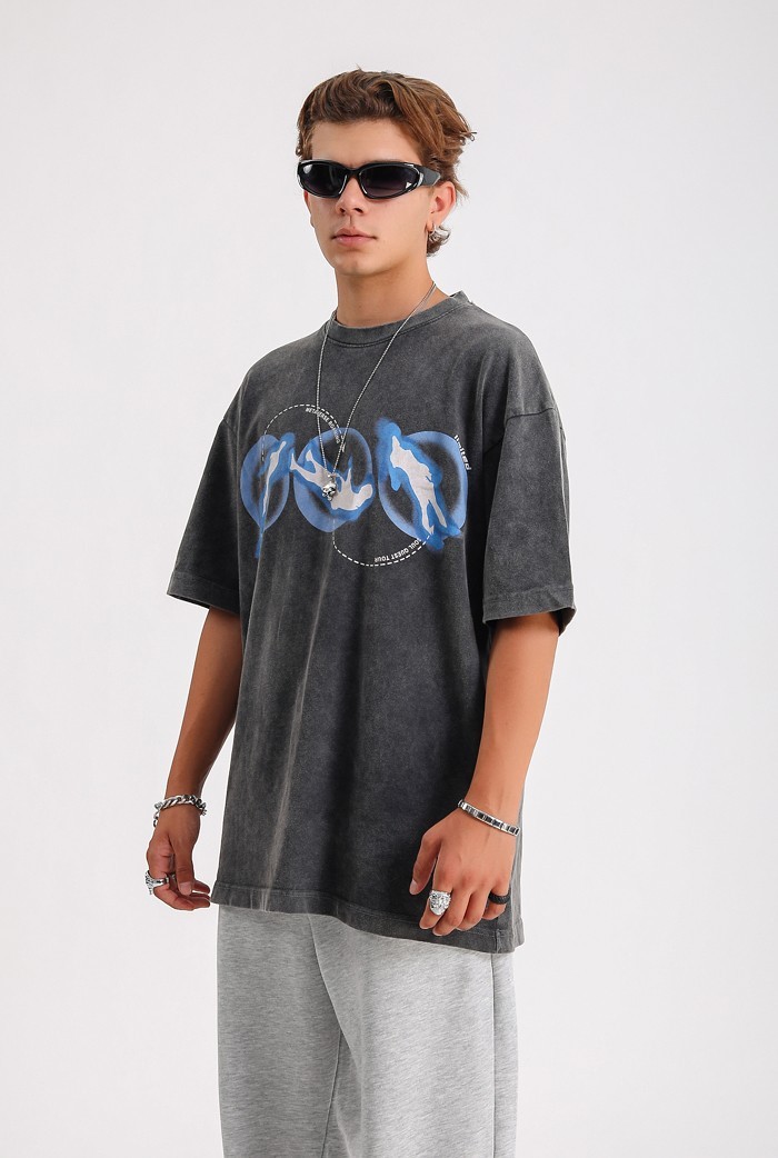 Metaverse Acid Wash Premium Oversize T-shirt