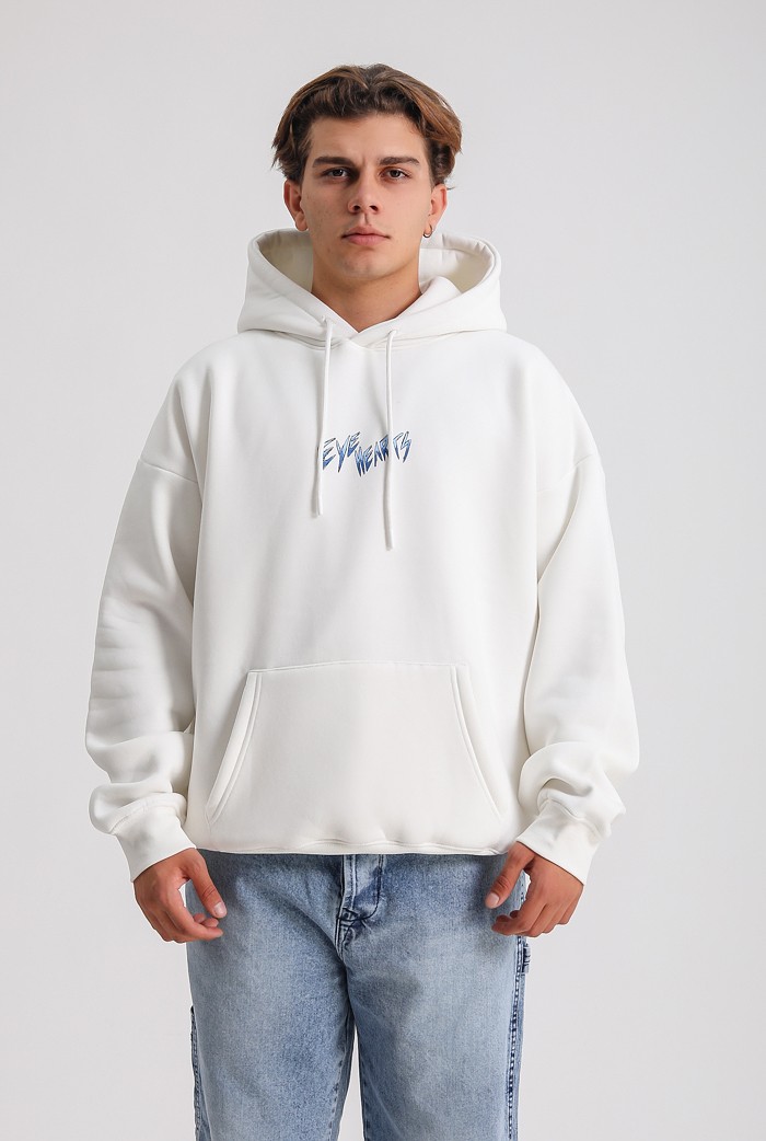 EYE HEARTS White Premium Oversize Hoodie