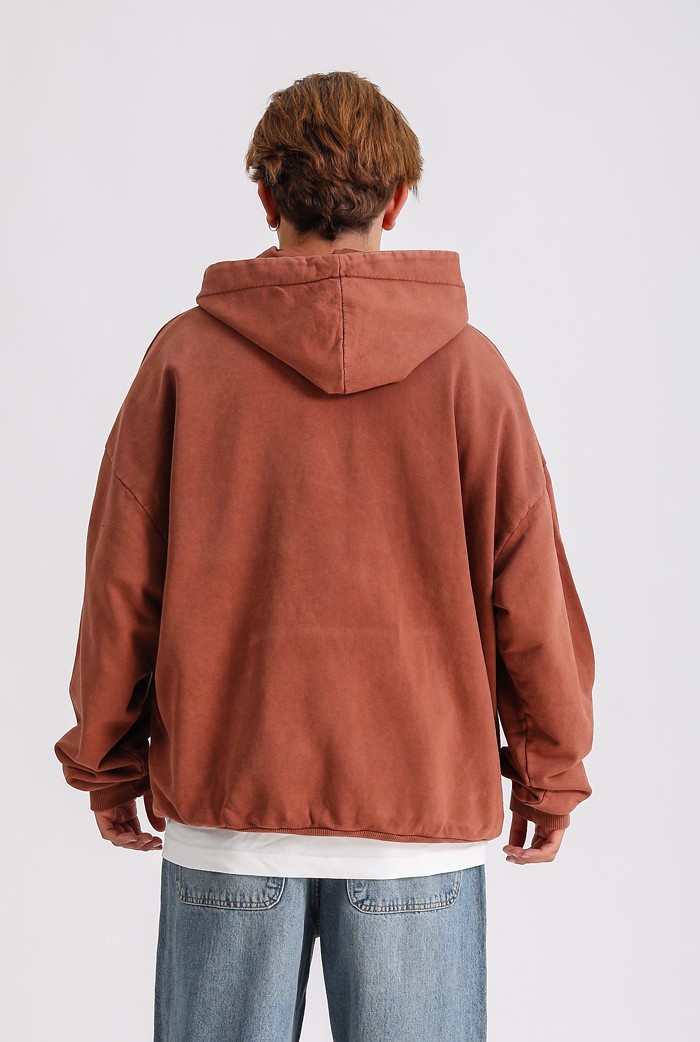 San Francisco Nakış Detaylı Washed Oversize Hoodie