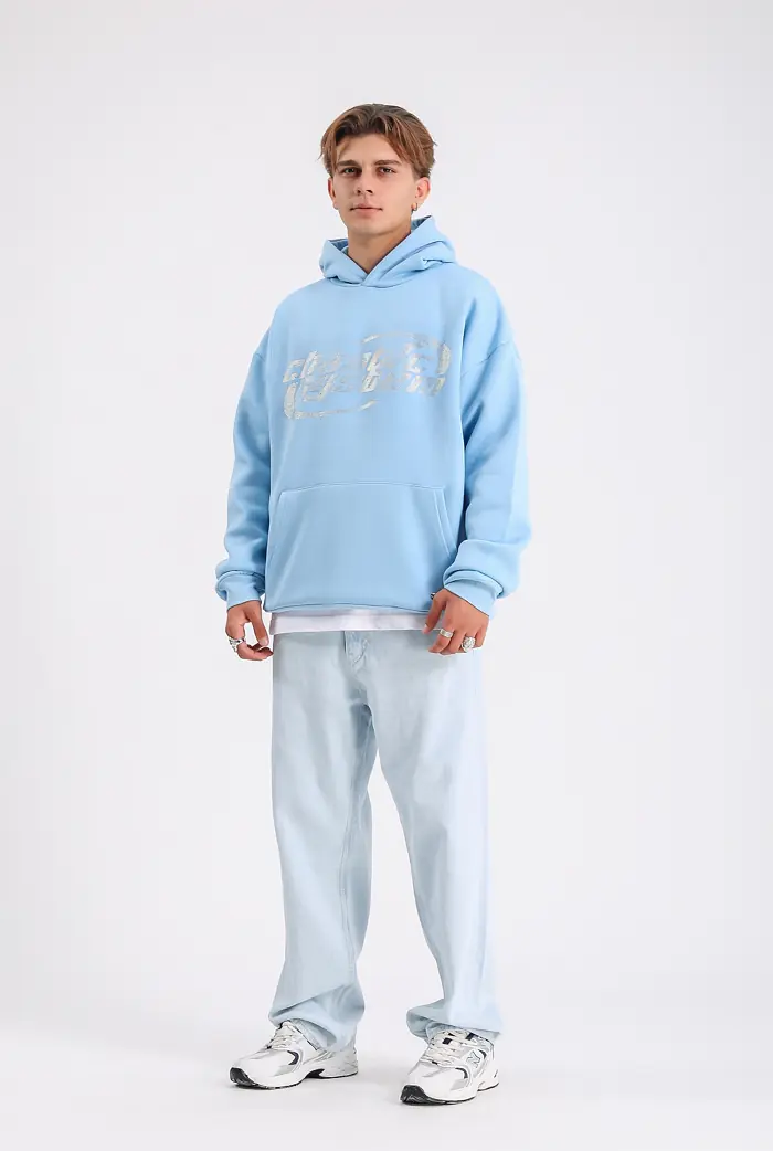 SWAG アイボリーXL BOSTON Yeşil Diogonal Full-Zip Hoodie