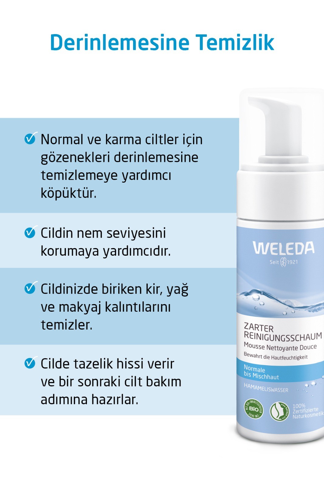 Organik Derinlemesine Yüz Temizleme Köpüğü