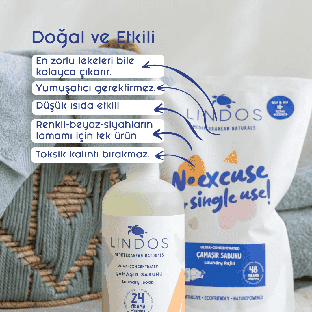 Doğal Çamaşır Deterjanı Bitkisel Sabun Gül & Itır