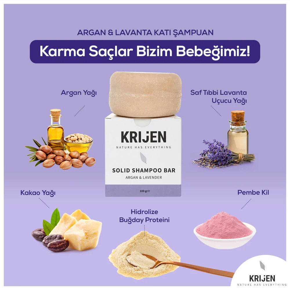 Argan & Lavanta Katı Şampuan