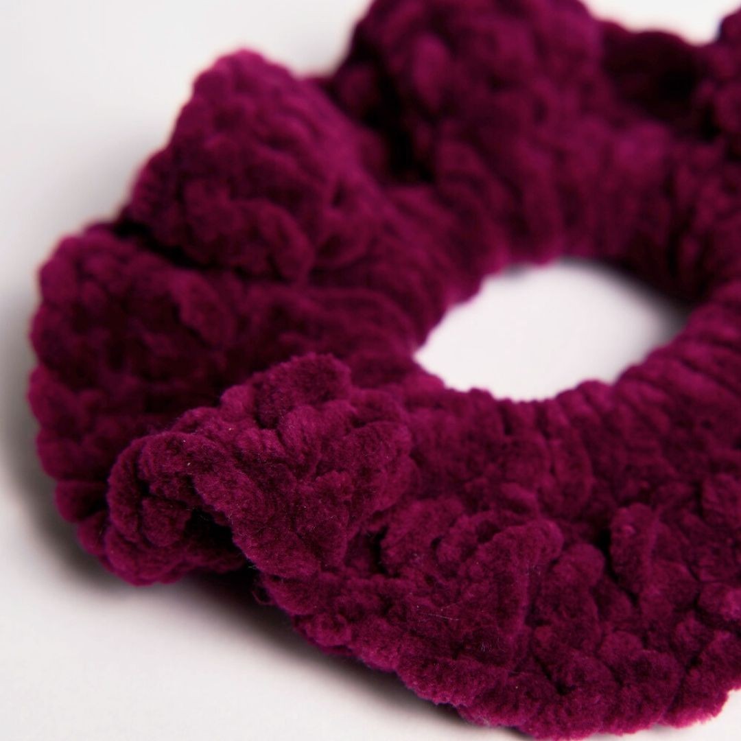 Saç Tokası Scrunchie Mürdüm