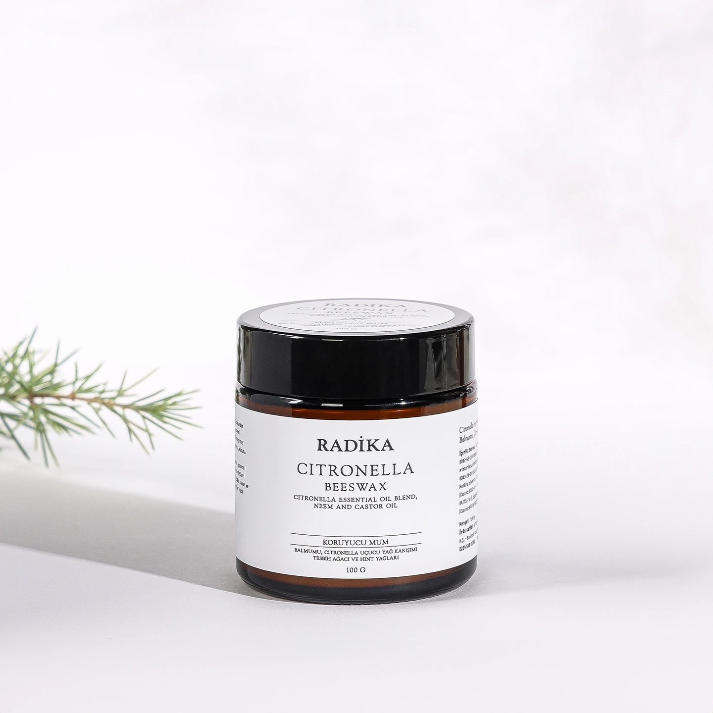 Citronella Doğal Balmumu Mum
