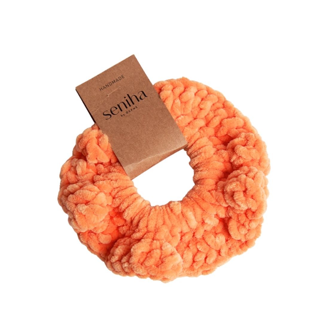 Saç Tokası Scrunchie Turuncu