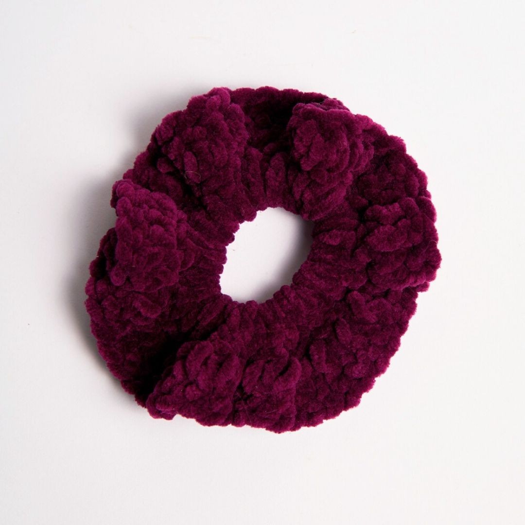 Saç Tokası-Scrunchie-Mürdüm