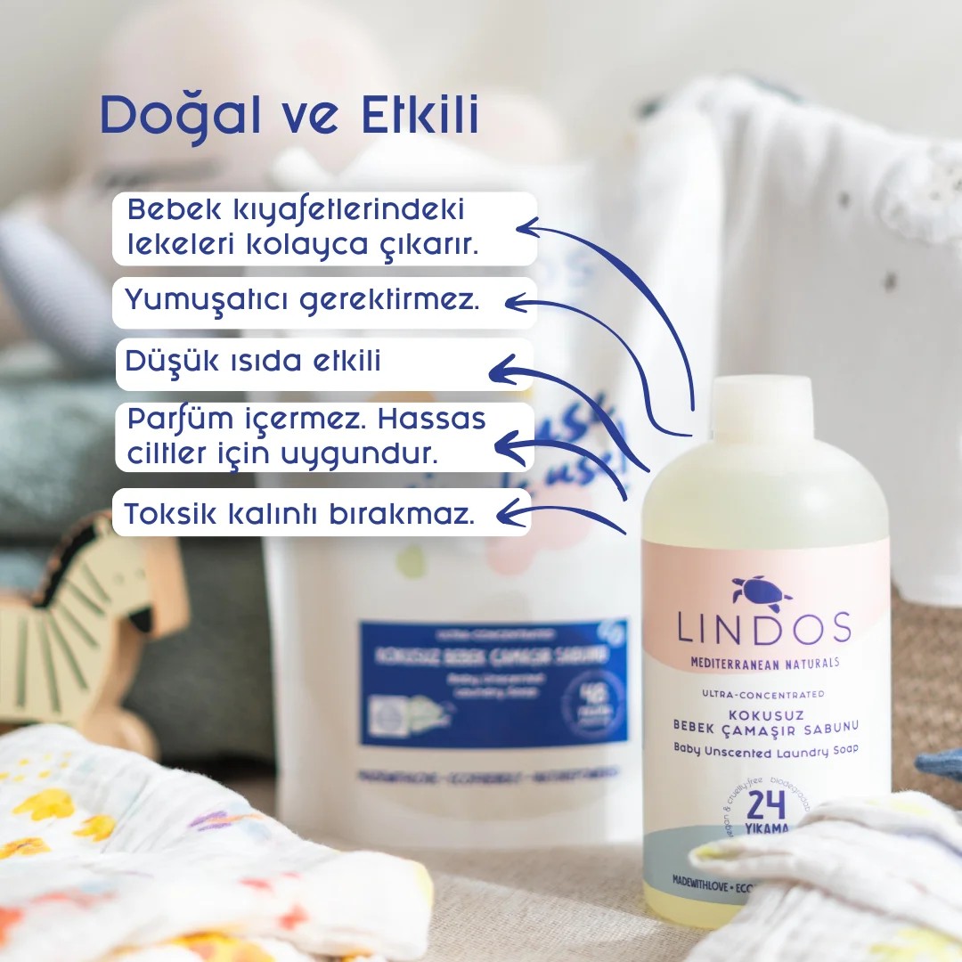 Doğal Bebek Kokusuz Çamaşır Deterjanı Refill